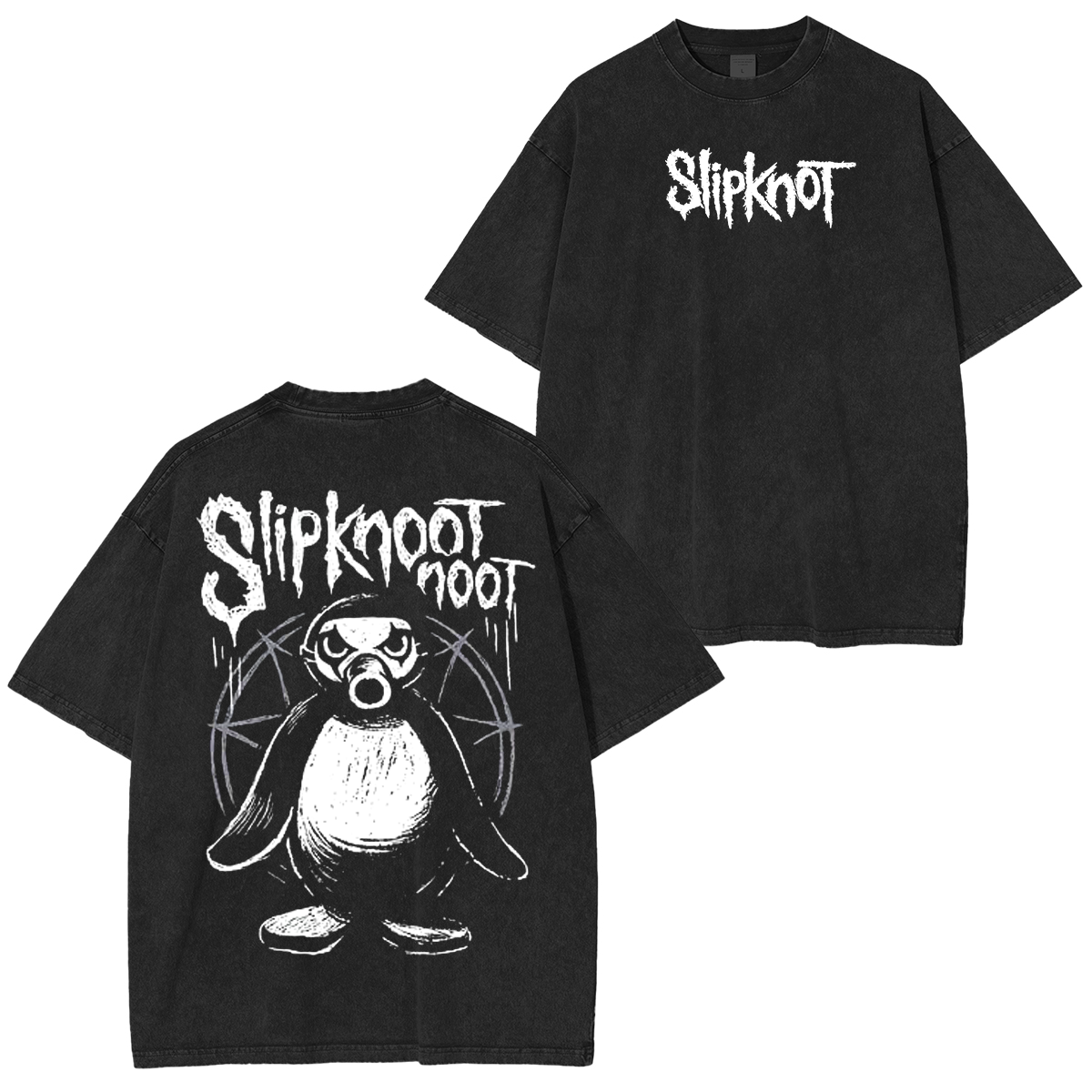 Slipknot Slipknoot noot penguin death metal goth hard rock Washed Unisex T-Shirt