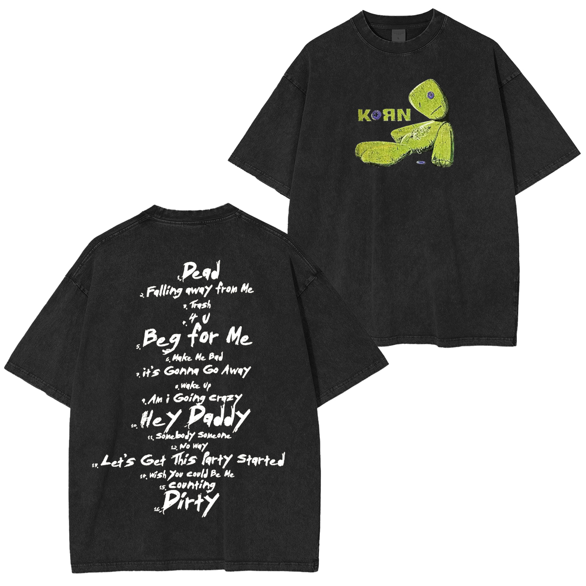 Korn Issues Tracklist Washed Unisex T-Shirt