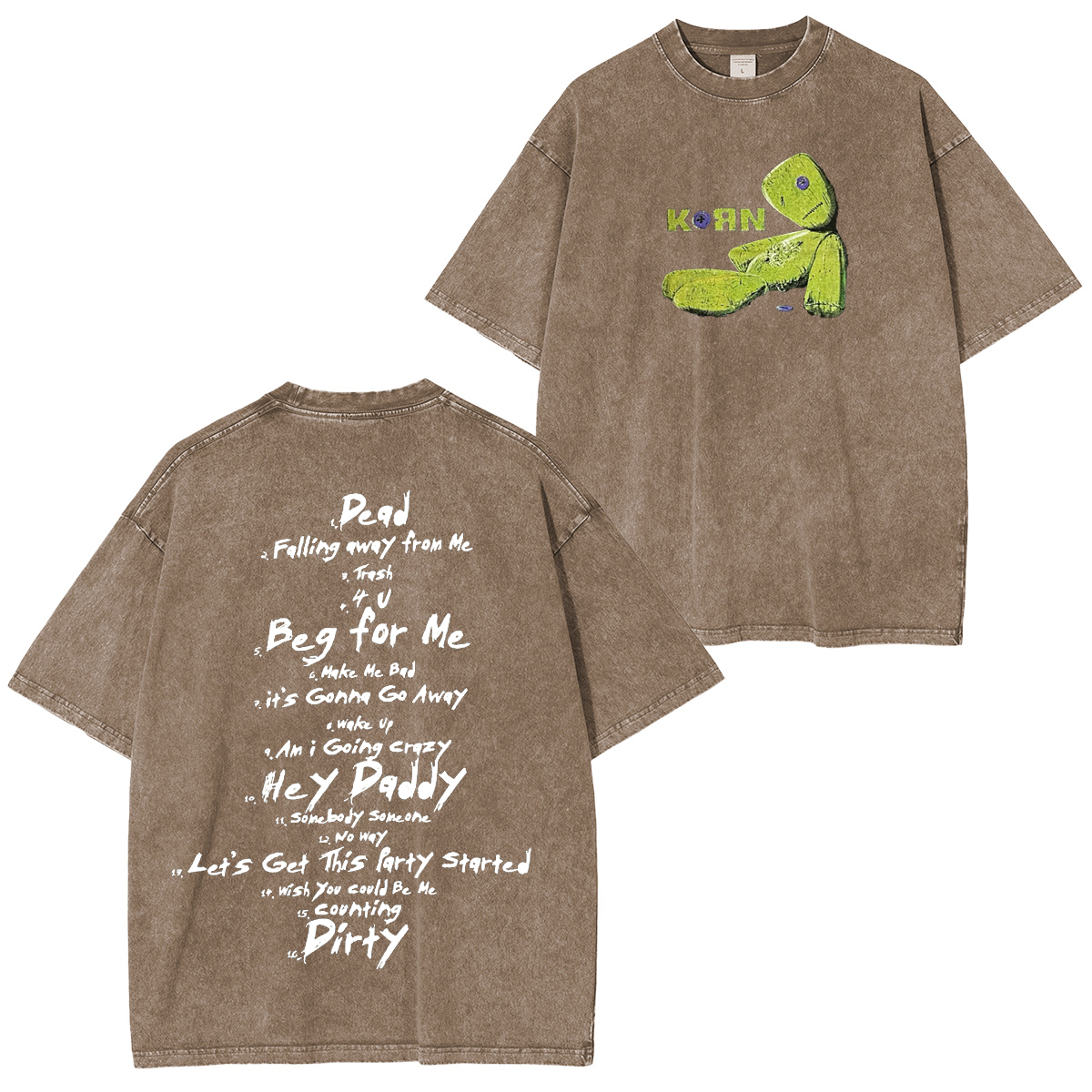 Korn Issues Tracklist Washed Unisex T-Shirt