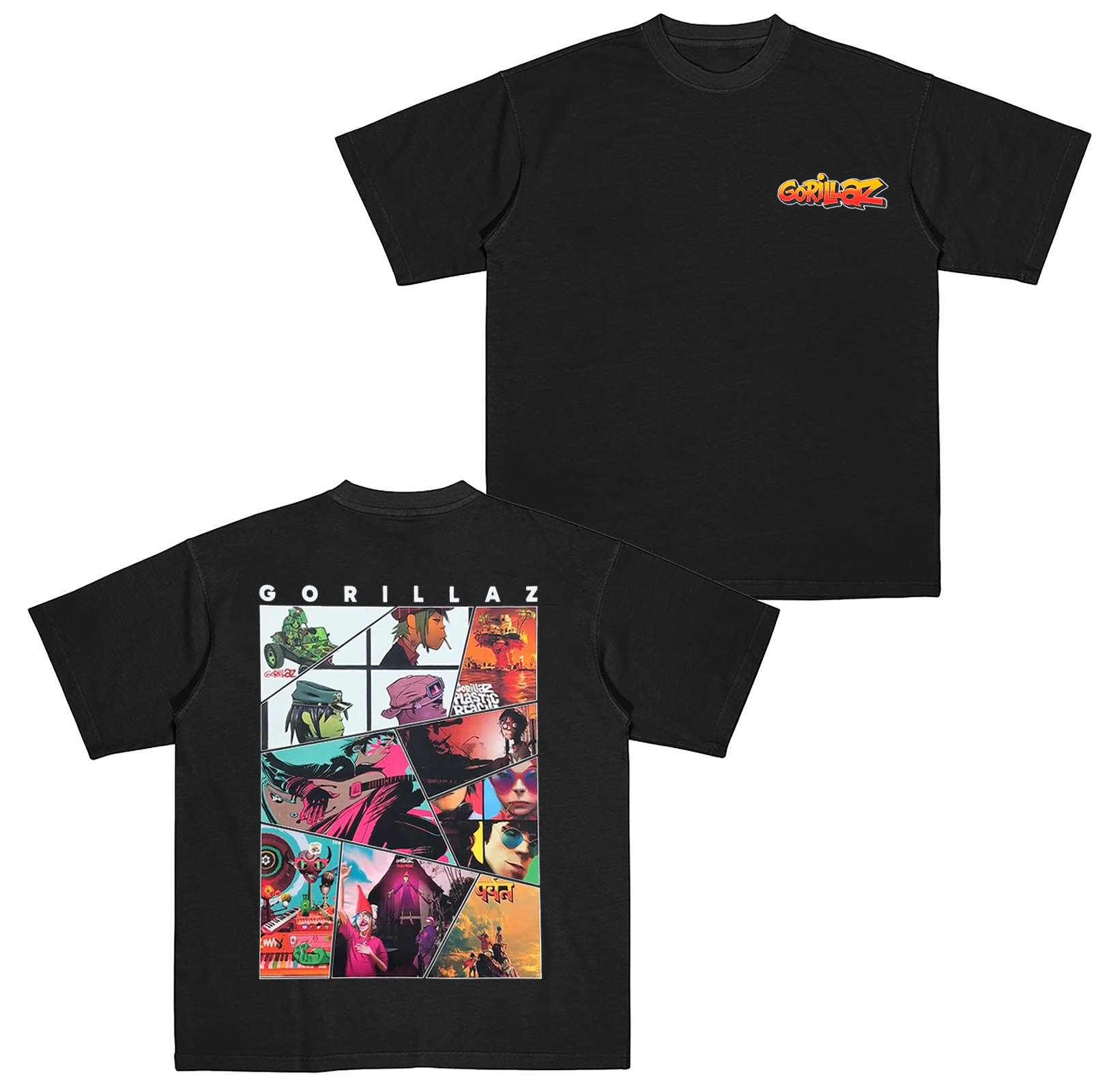 Gorillaz, Rock Music Cotton Unisex T-shirt