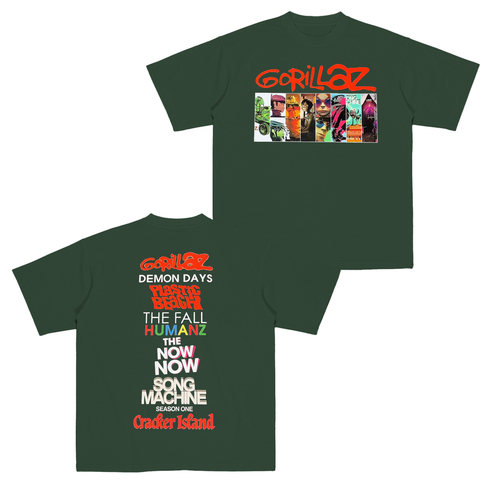 Gorillaz 2 Sides Albums Music Cotton Unisex T-shirt