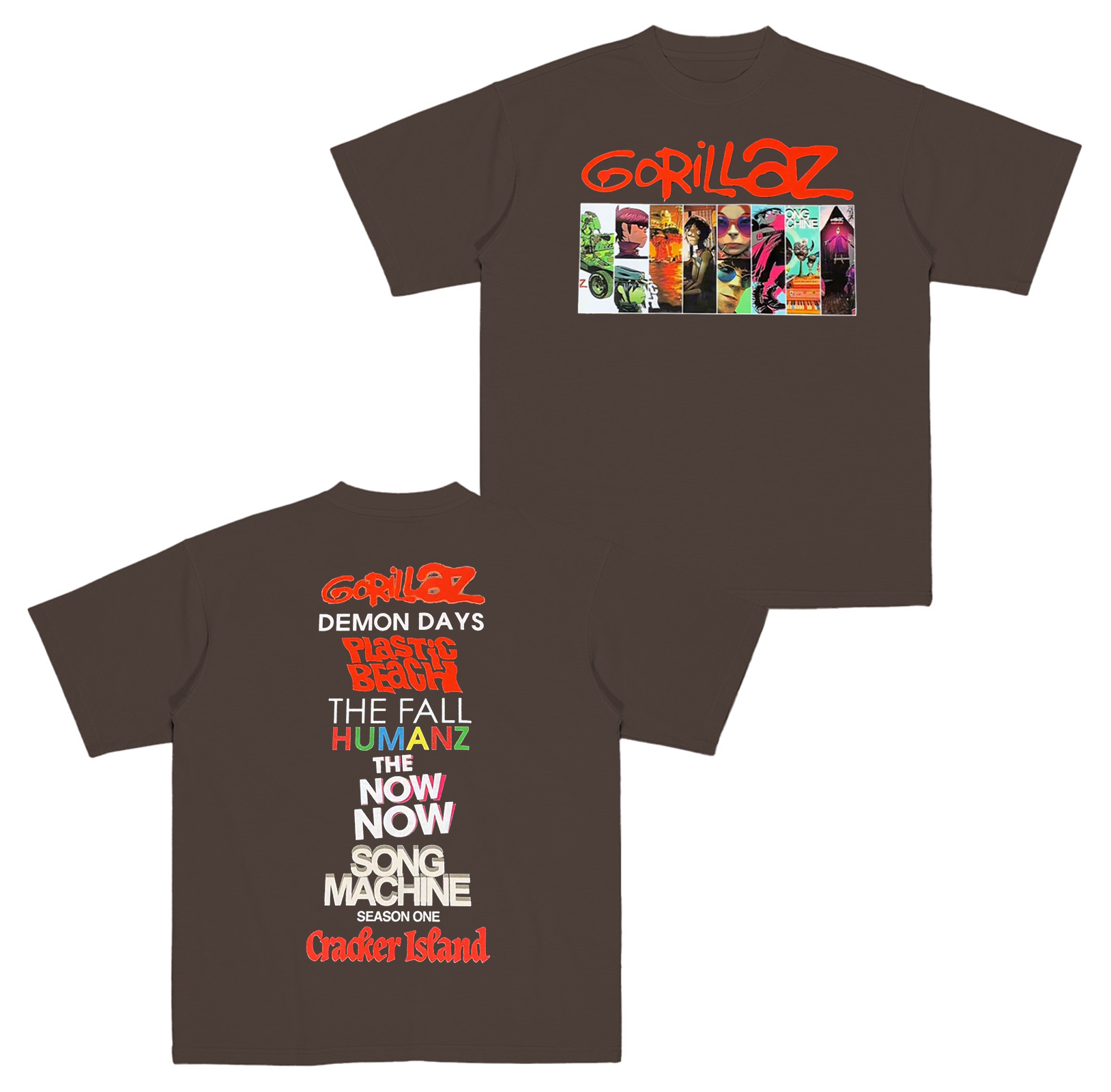 Gorillaz 2 Sides Albums Music Cotton Unisex T-shirt