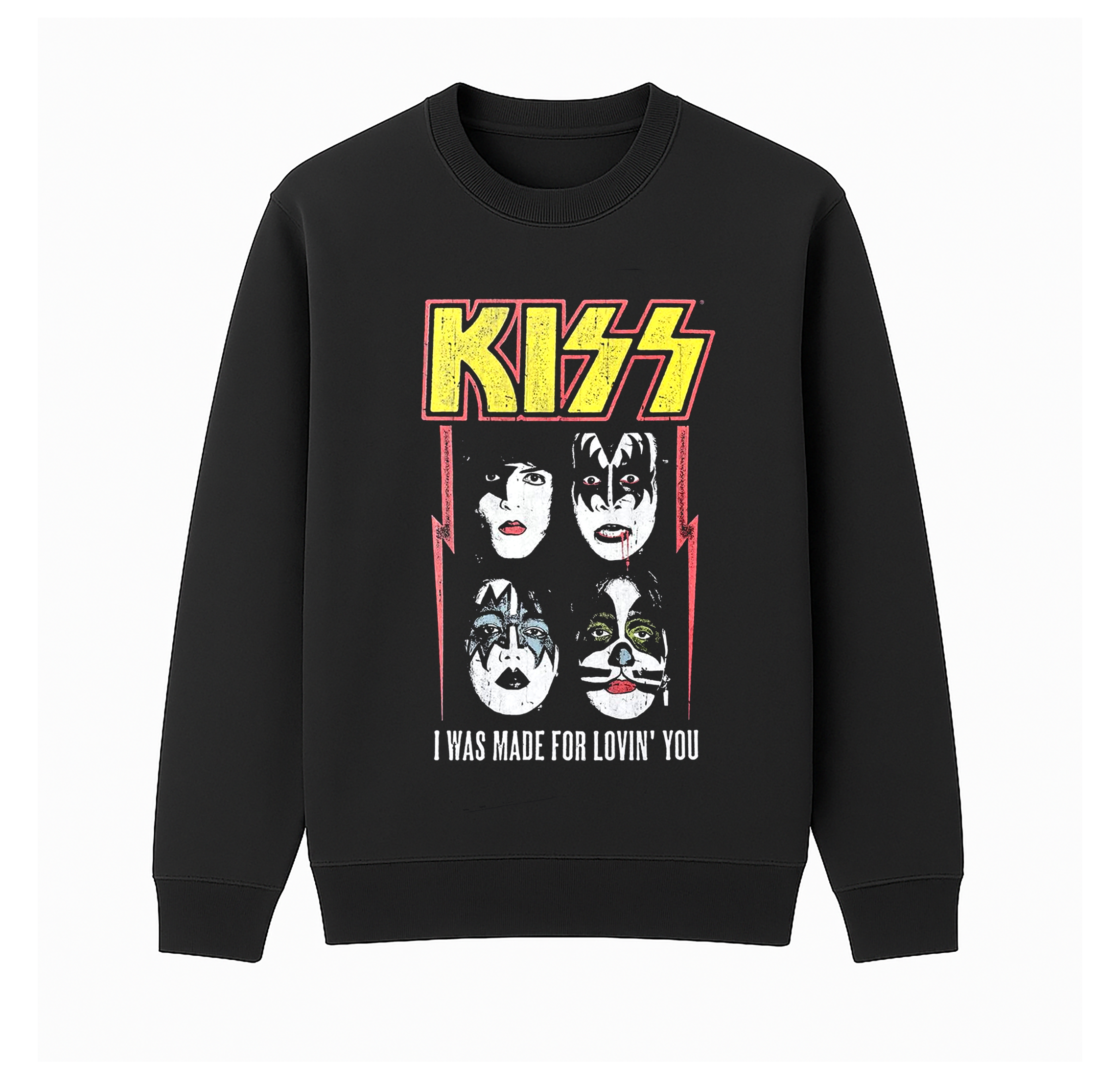 KISS Band Unisex Cotton Creneck Sweatshirt