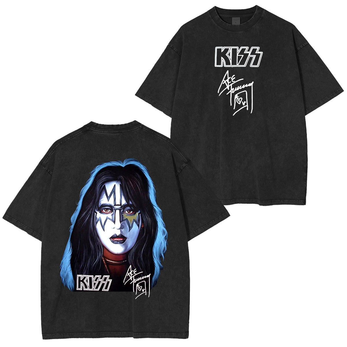 Ace Frehley Kiss Band Washed Unisex T-Shirt