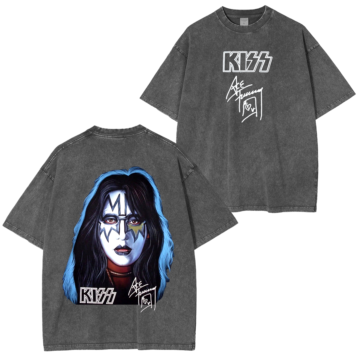 Ace Frehley Kiss Band Washed Unisex T-Shirt