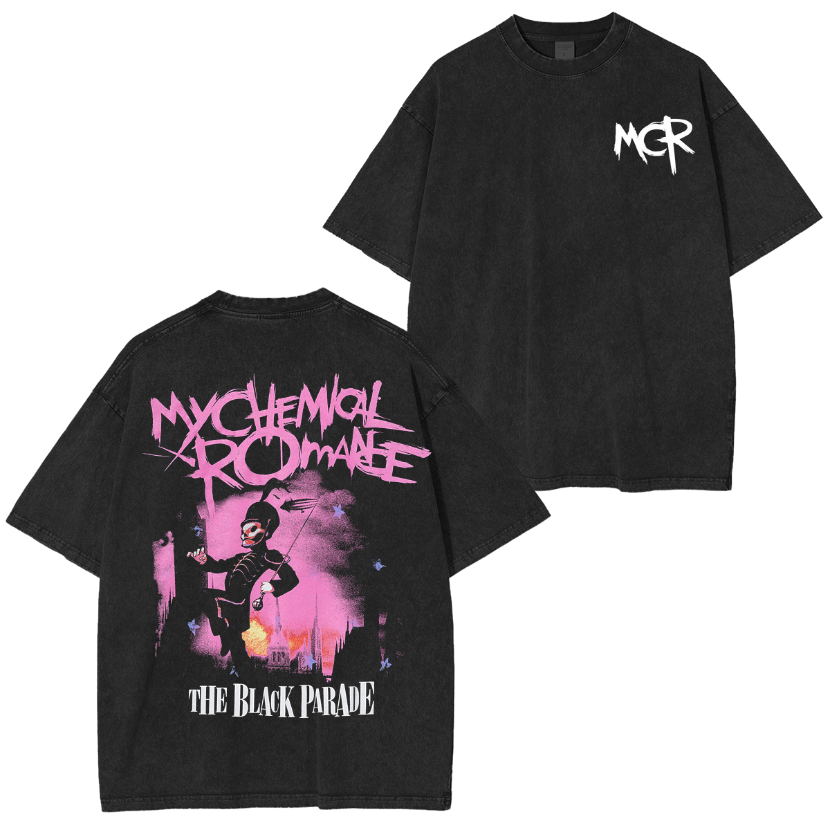 My Chemical Romance , MCR Parade March Rock Band Washed Unisex T-Shirt