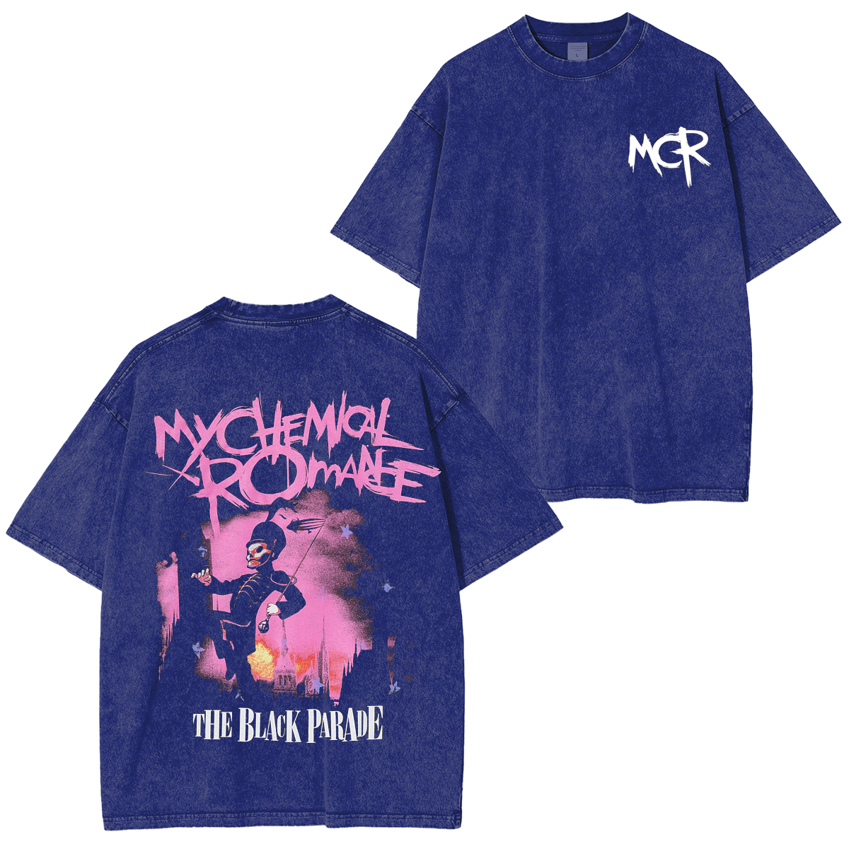 My Chemical Romance , MCR Parade March Rock Band Washed Unisex T-Shirt