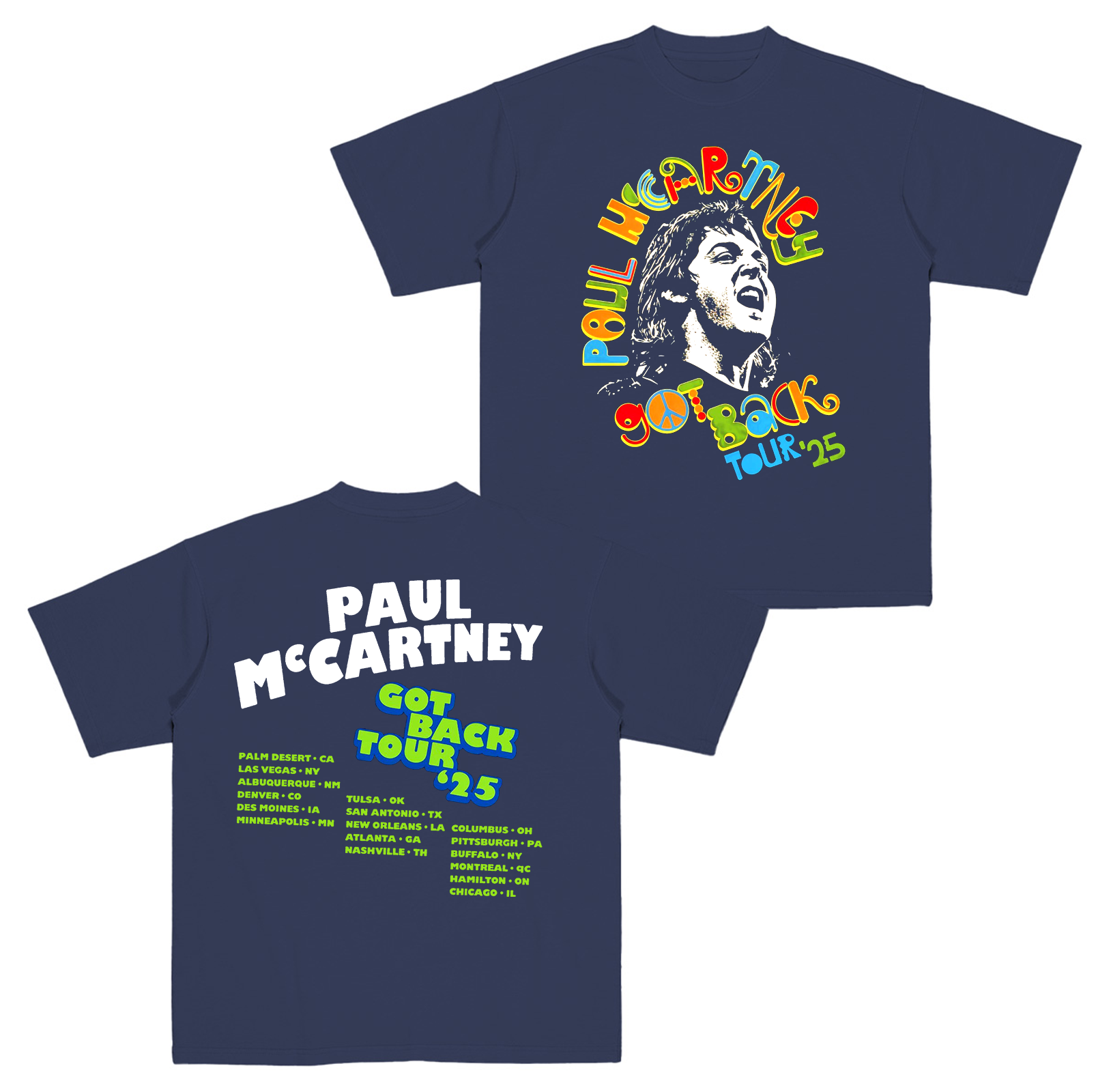 Paul McCartney The Tour Continuous 2025,Beatles Fan Gift Cotton Unisex T-shirt