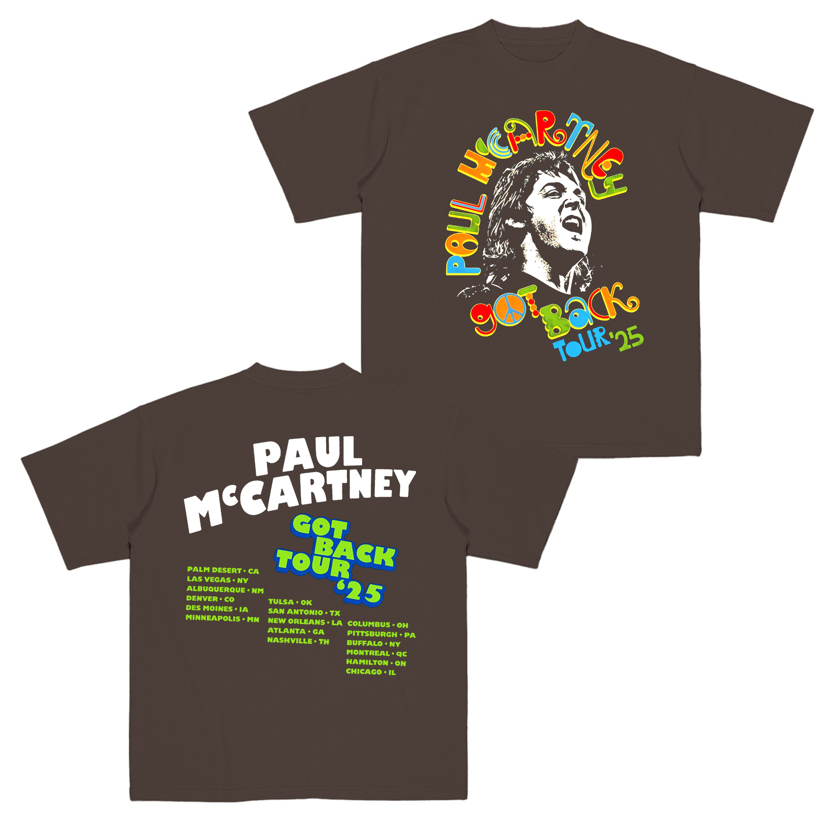 Paul McCartney The Tour Continuous 2025,Beatles Fan Gift Cotton Unisex T-shirt