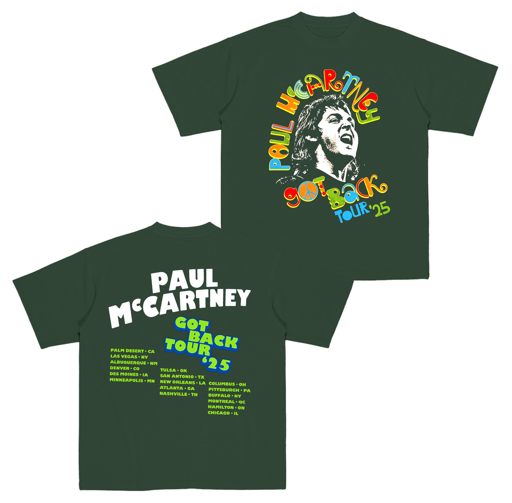 Paul McCartney The Tour Continuous 2025,Beatles Fan Gift Cotton Unisex T-shirt