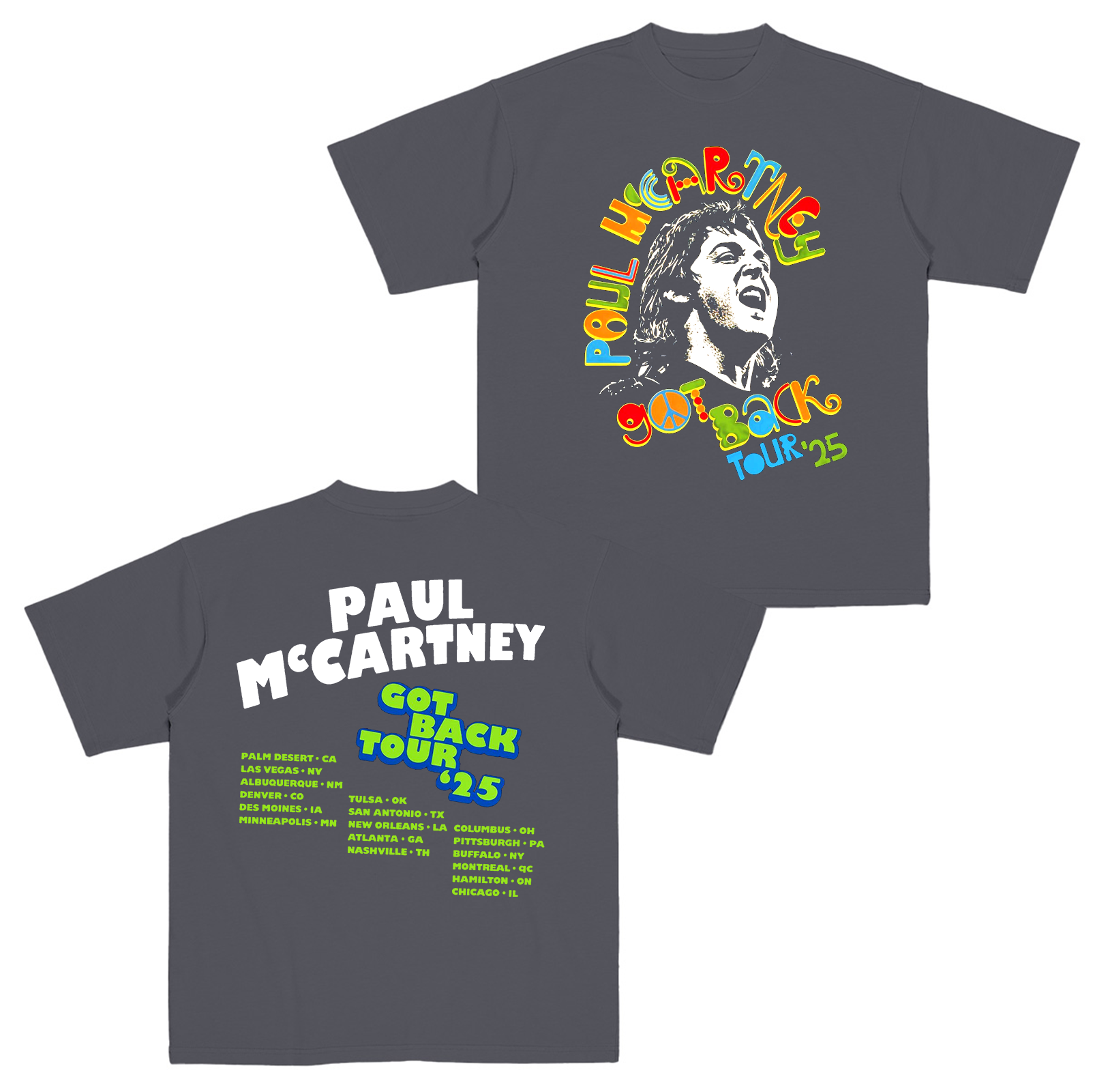 Paul McCartney The Tour Continuous 2025,Beatles Fan Gift Cotton Unisex T-shirt
