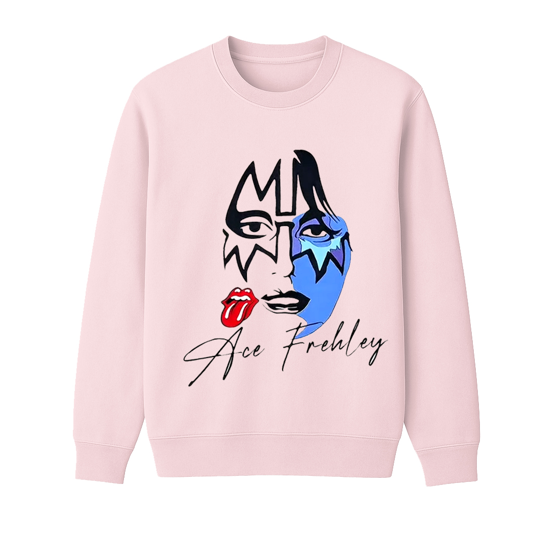 Ace Frehley Memorial Kiss Band Unisex Cotton Creneck Sweatshirt