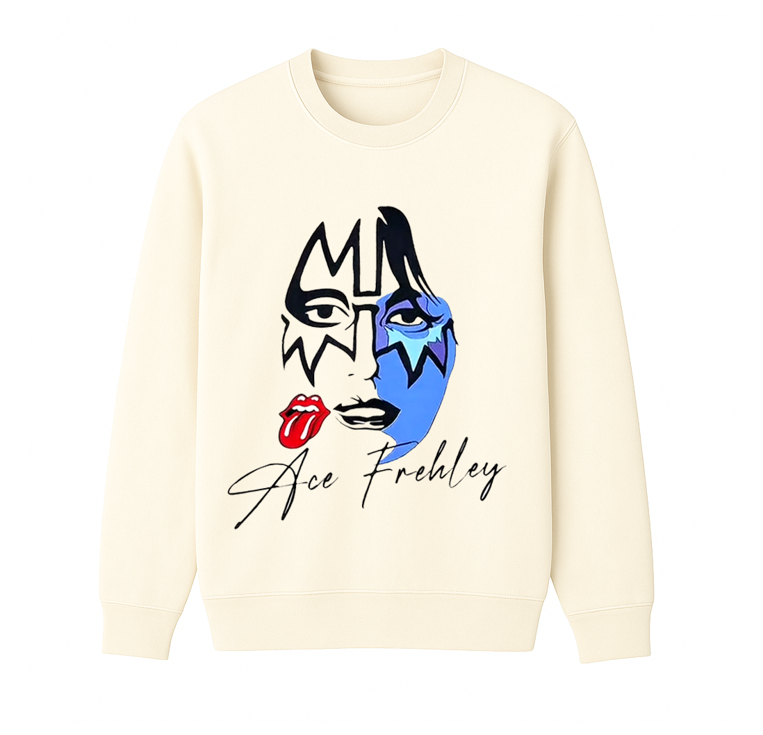 Ace Frehley Memorial Kiss Band Unisex Cotton Creneck Sweatshirt