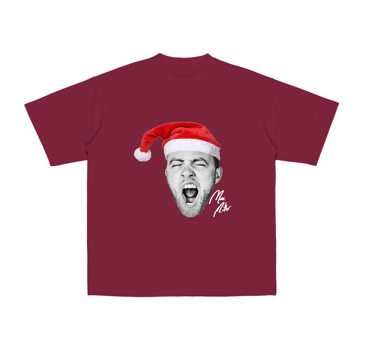 NEW Santa Christmas Mac Miller Big Face Signature  Cotton Unisex T-shirt