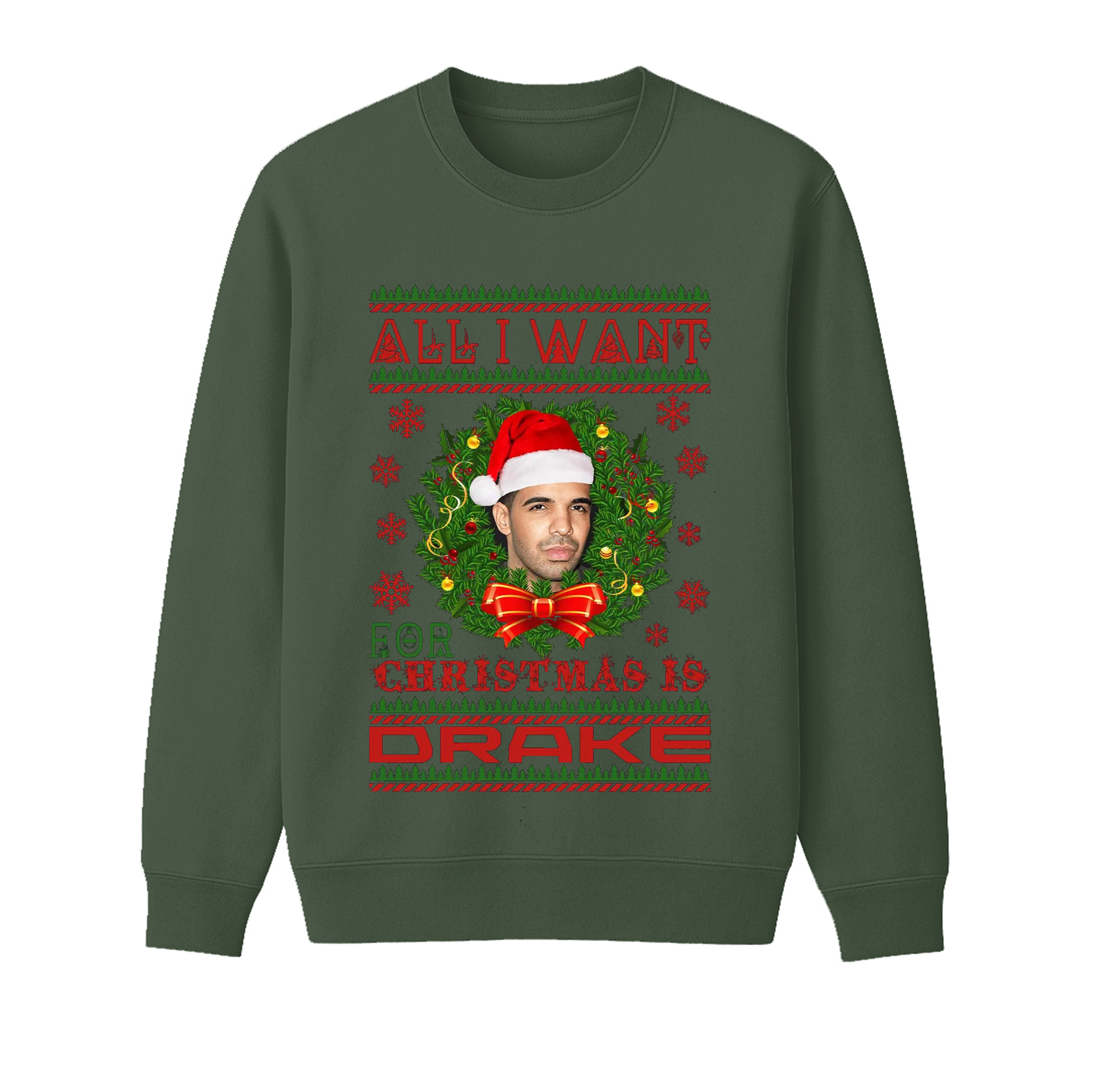 All I Want for Christmas is Drake Jumpe Unisex Cotton Creneck Sweatshirt