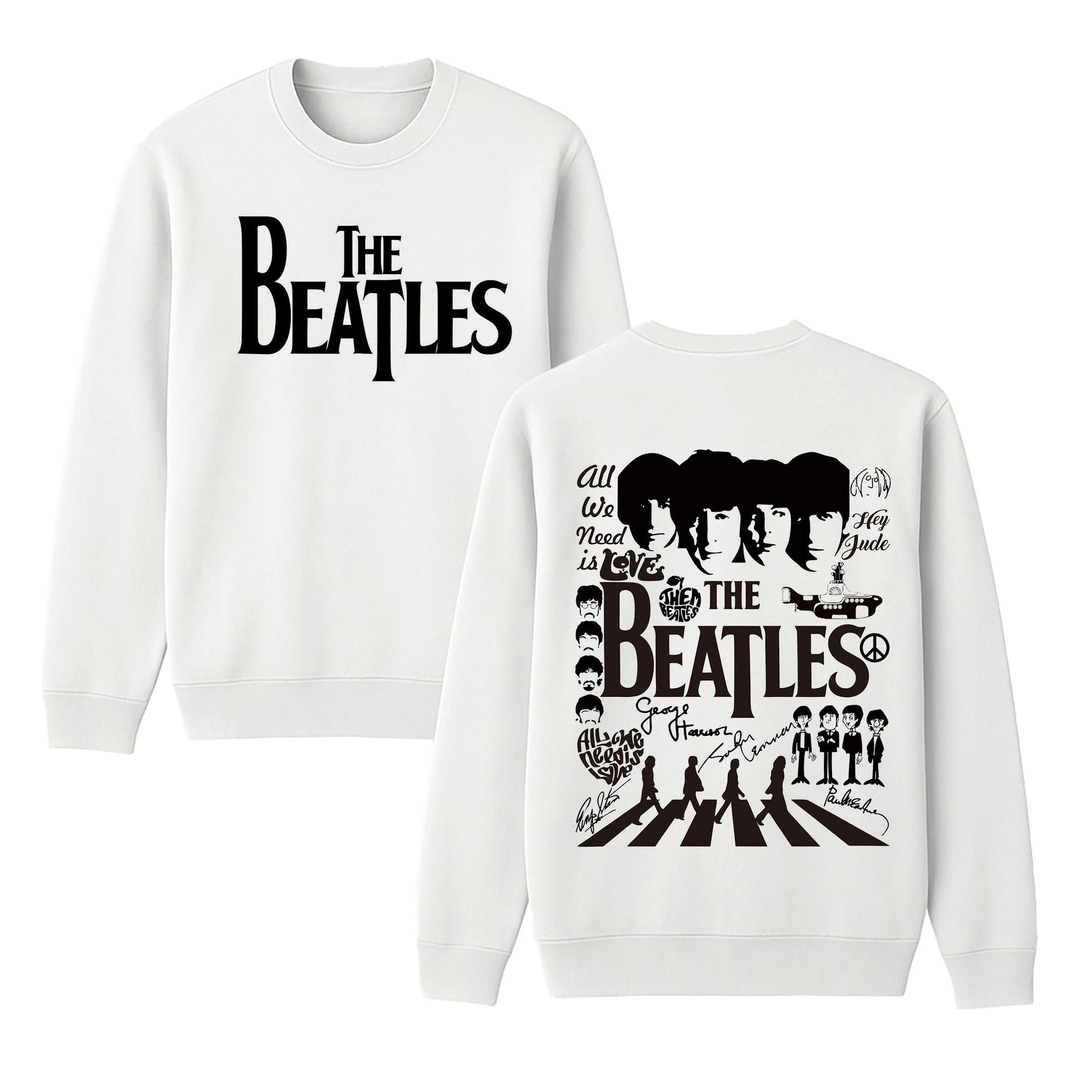 The Beatles Fans Unisex Cotton Creneck Sweatshirt