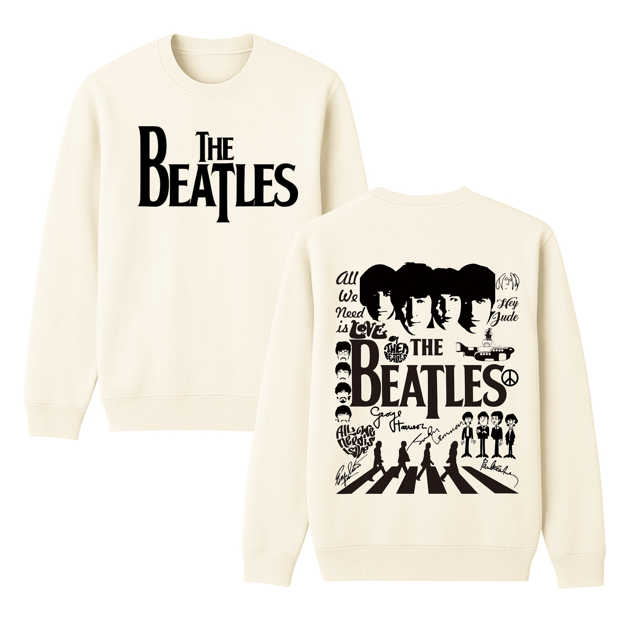 The Beatles Fans Unisex Cotton Creneck Sweatshirt