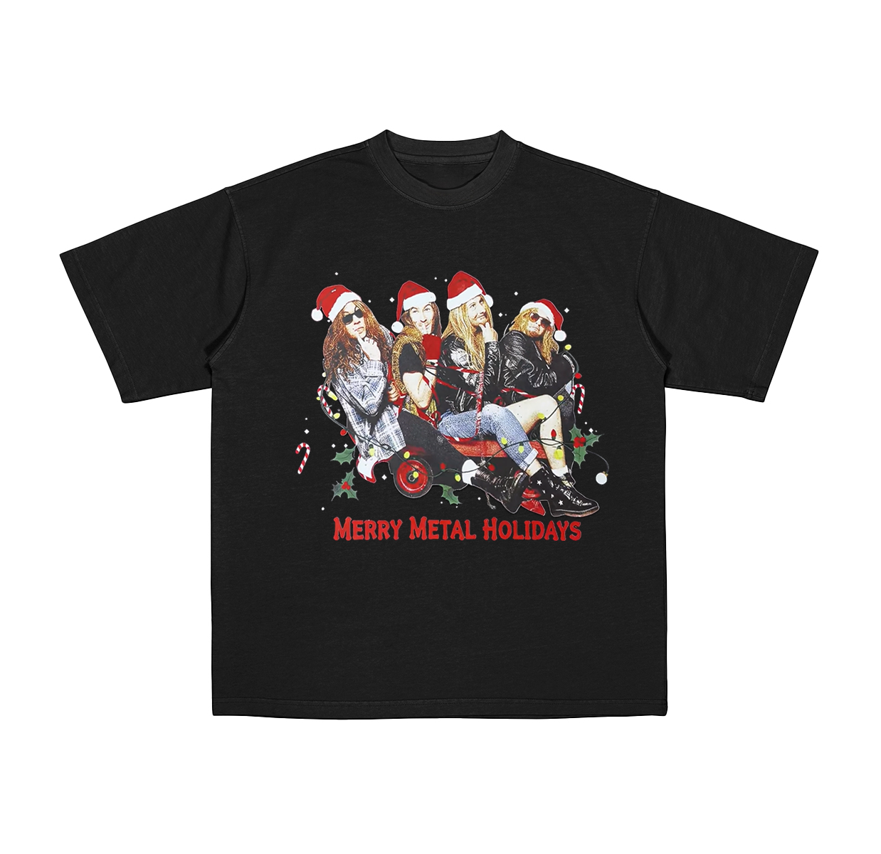 Merry Metal Holidays ,Alice In Chains Fan Christmas Cotton Unisex T-shirt