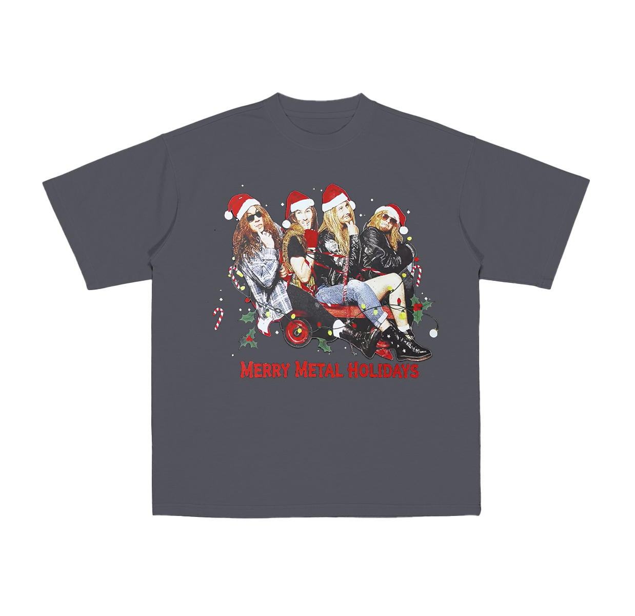 Merry Metal Holidays ,Alice In Chains Fan Christmas Cotton Unisex T-shirt
