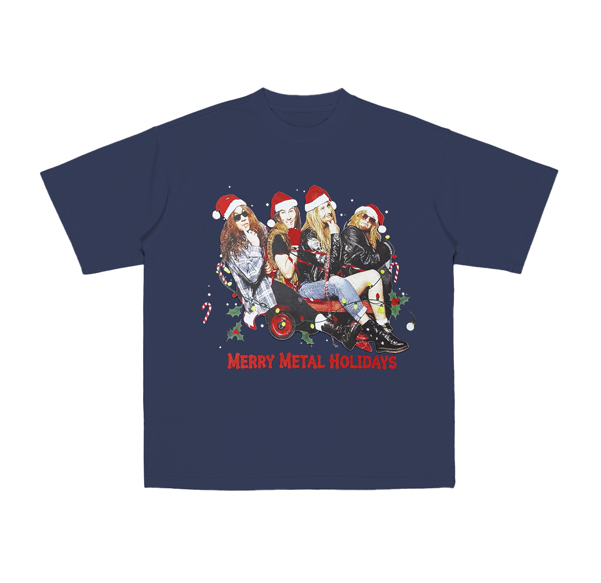 Merry Metal Holidays ,Alice In Chains Fan Christmas Cotton Unisex T-shirt