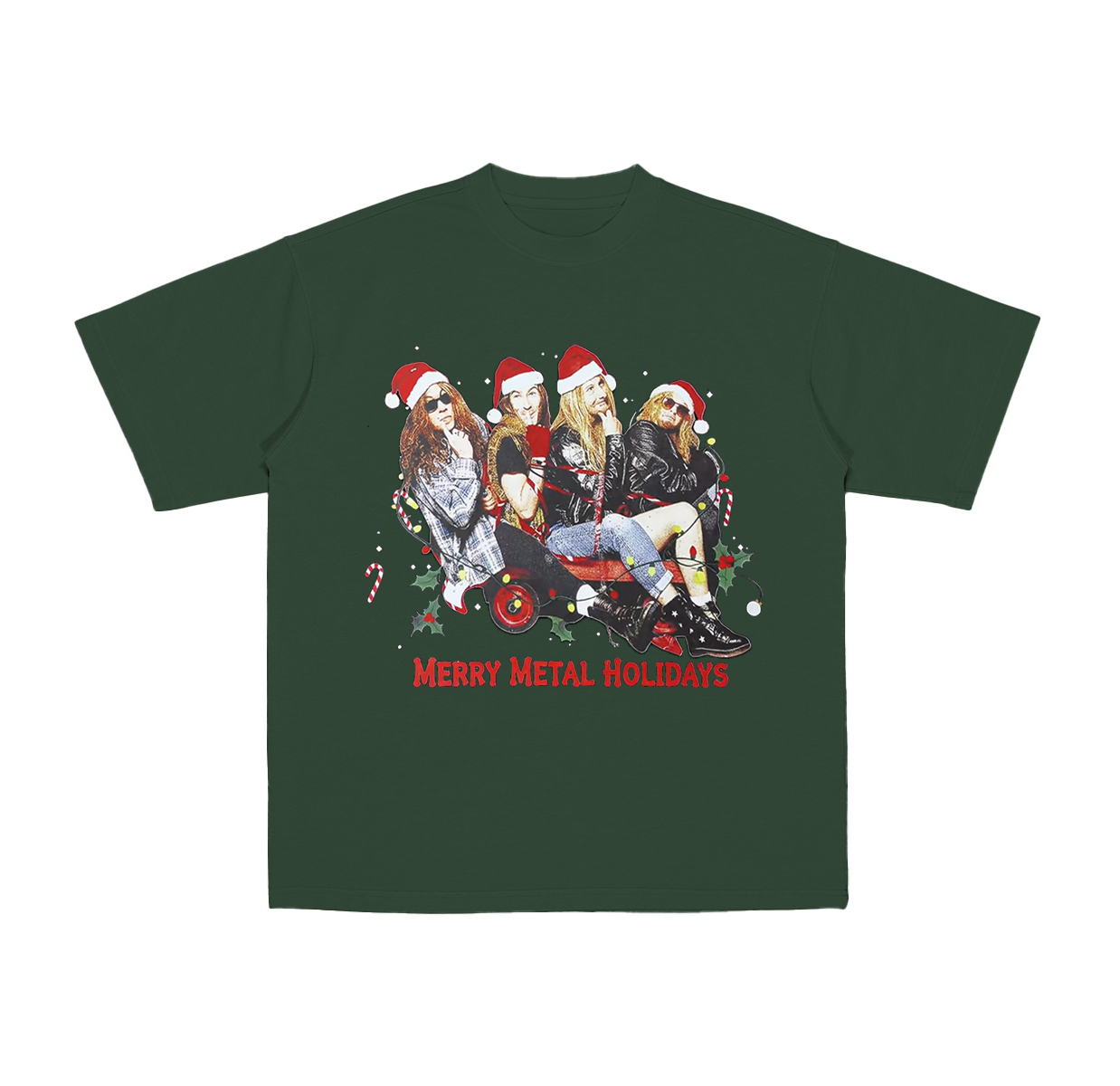 Merry Metal Holidays ,Alice In Chains Fan Christmas Cotton Unisex T-shirt