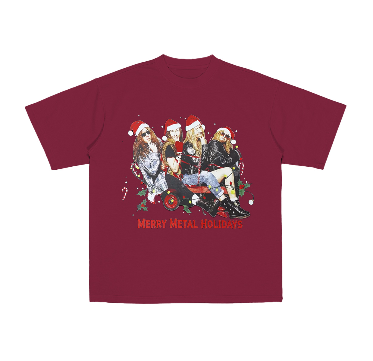 Merry Metal Holidays ,Alice In Chains Fan Christmas Cotton Unisex T-shirt