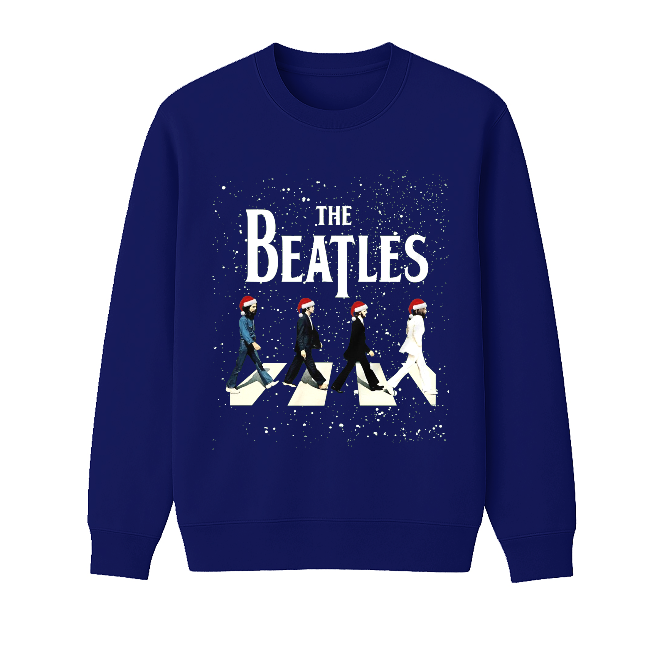 Christmas Beatles Abbey Road Unisex Cotton Creneck Sweatshirt