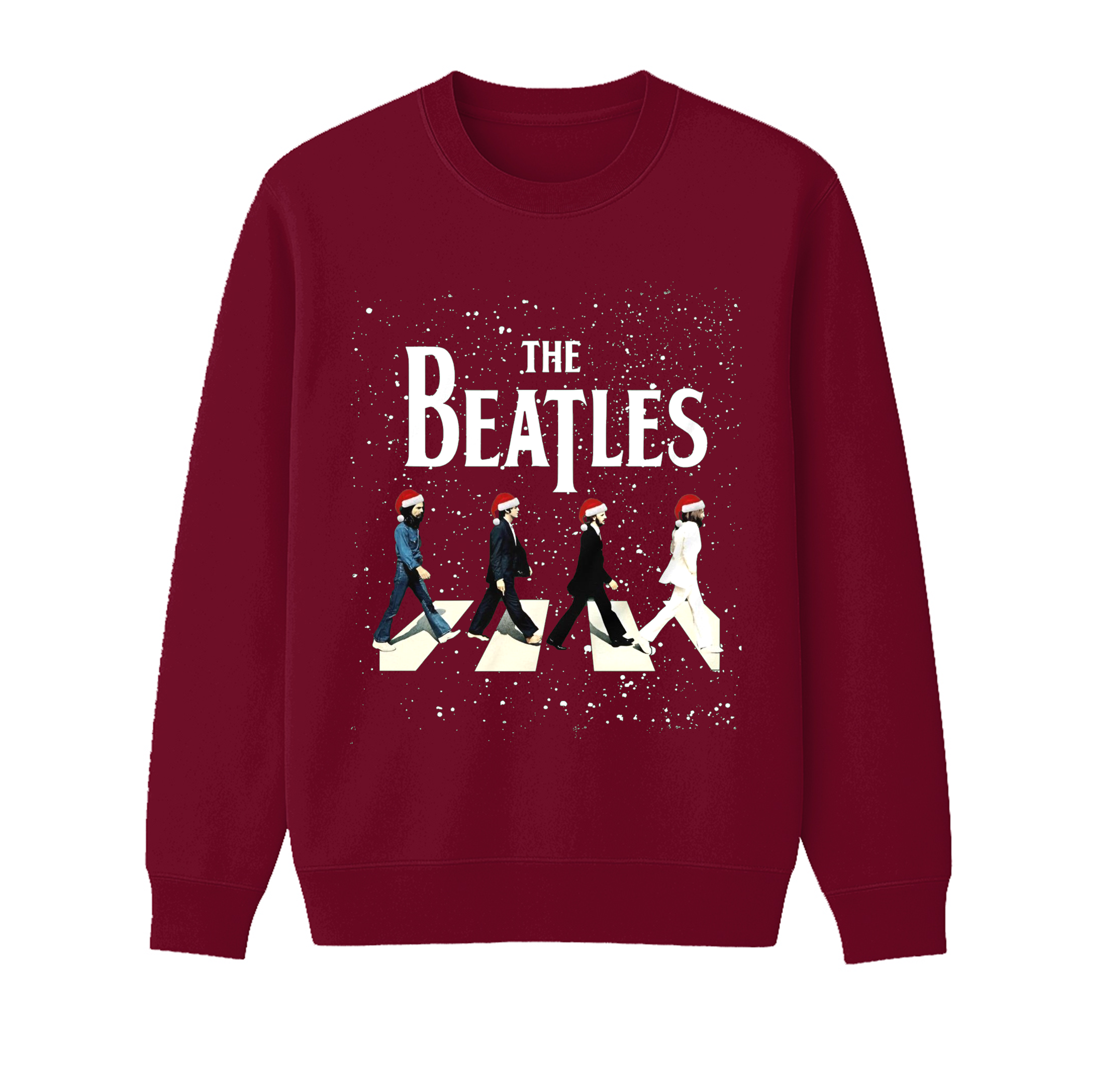 Christmas Beatles Abbey Road Unisex Cotton Creneck Sweatshirt