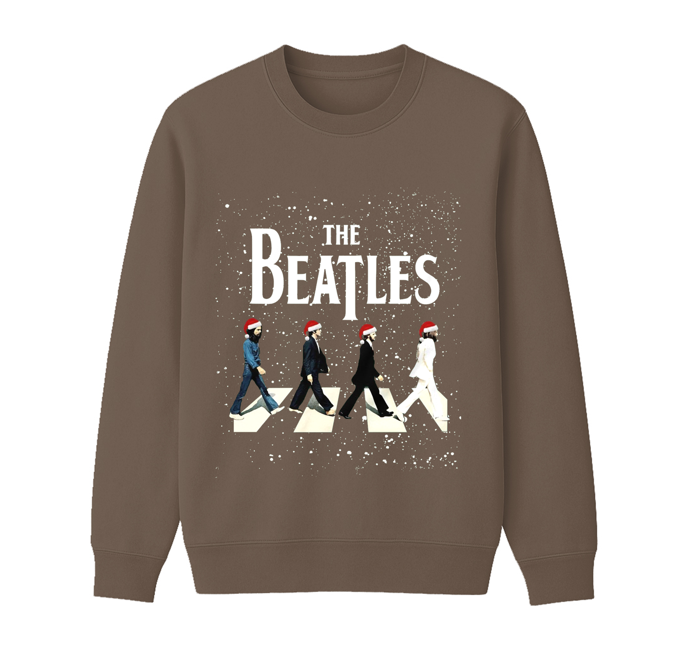 Christmas Beatles Abbey Road Unisex Cotton Creneck Sweatshirt