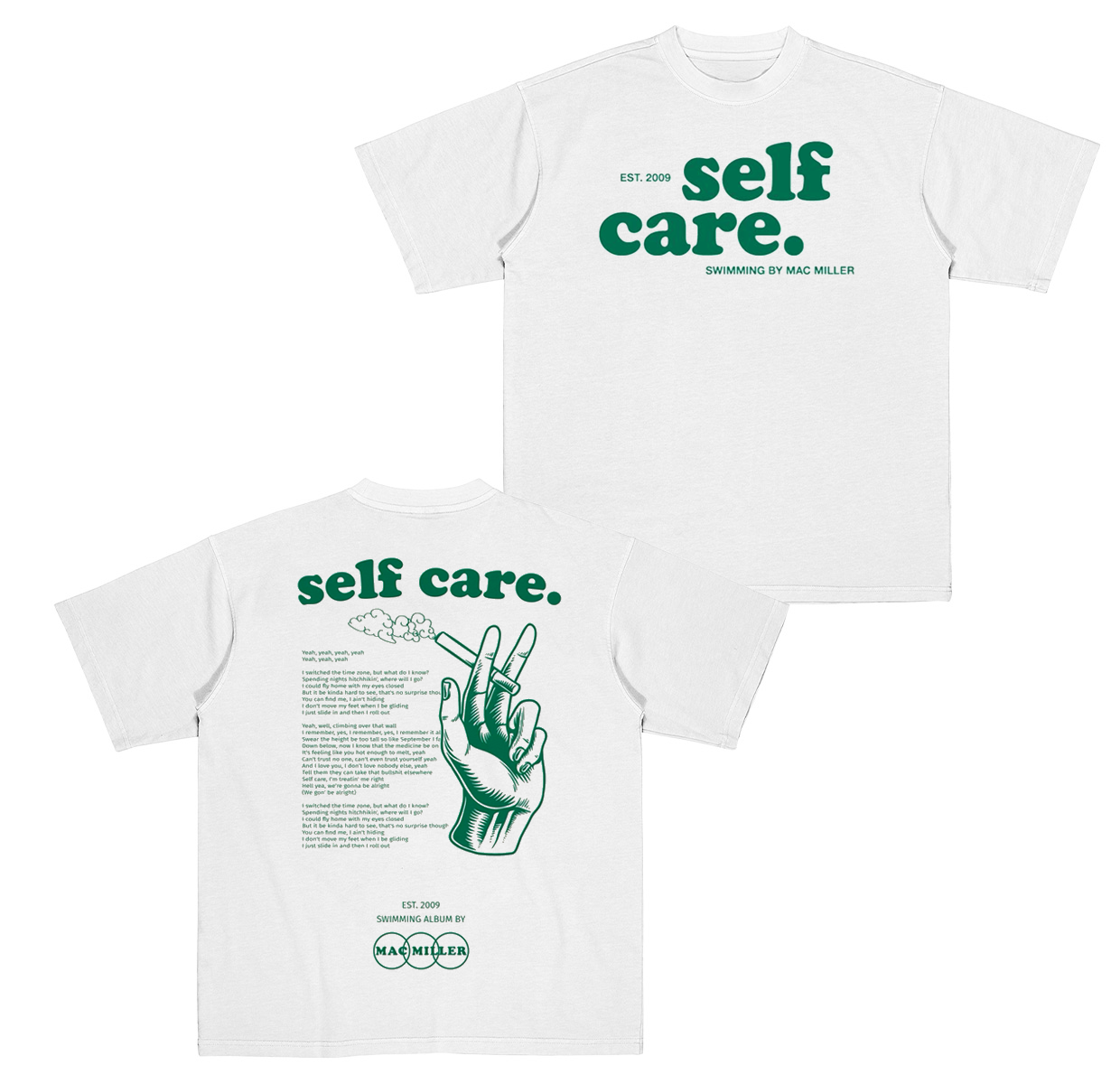 Mac Miller Self Care Est. 2009-Swimming Album Cotton Unisex T-shirt