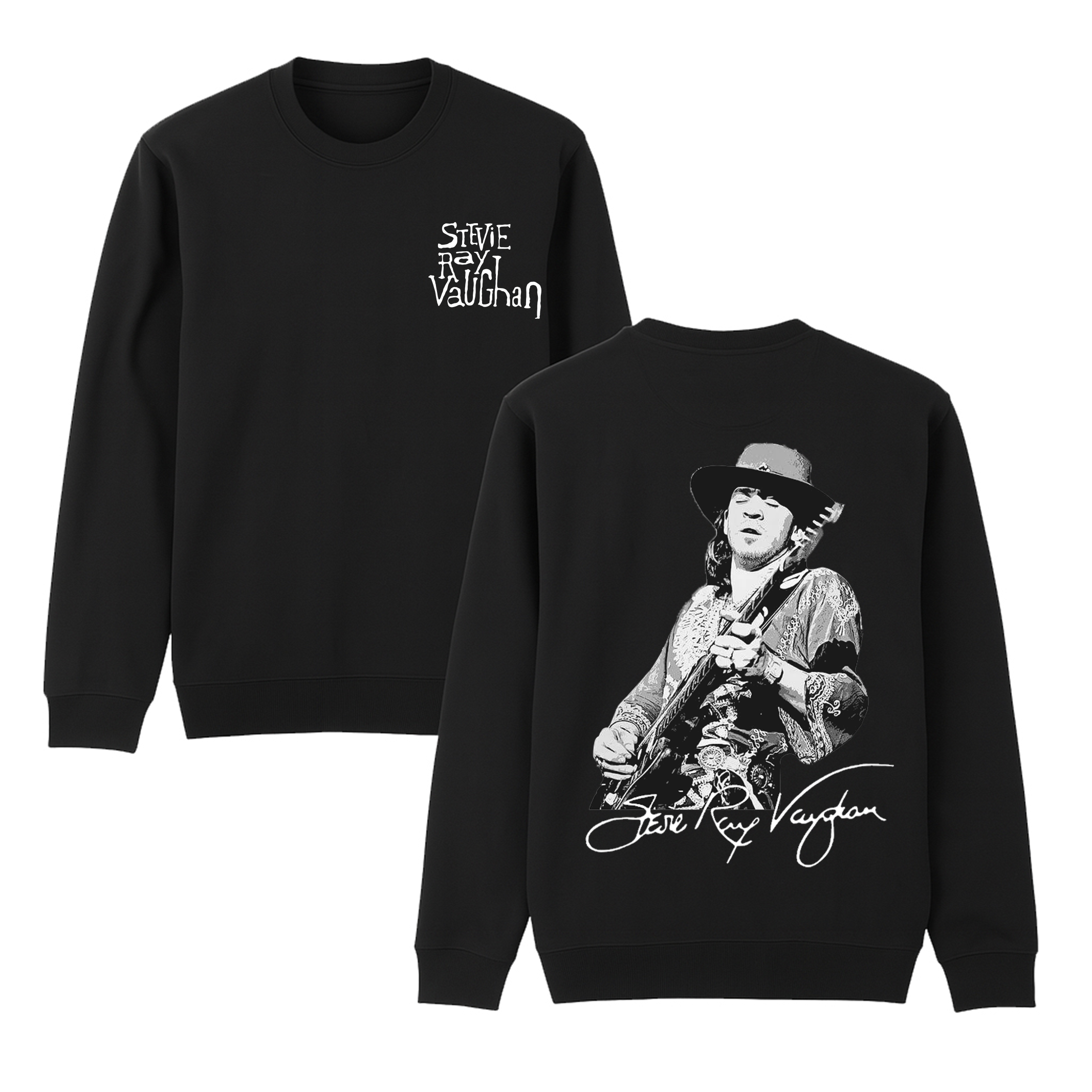 Stevie Ray Vaughan Unisex Cotton Creneck Sweatshirt