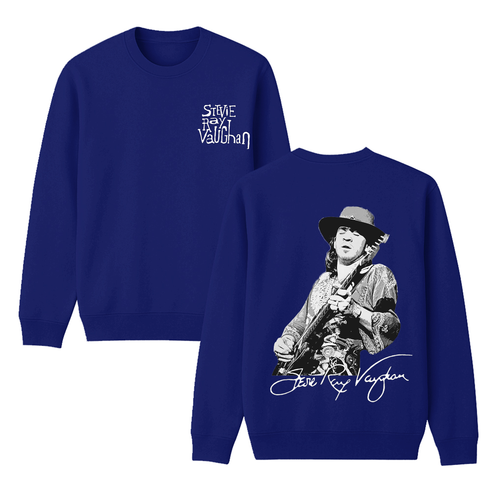 Stevie Ray Vaughan Unisex Cotton Creneck Sweatshirt