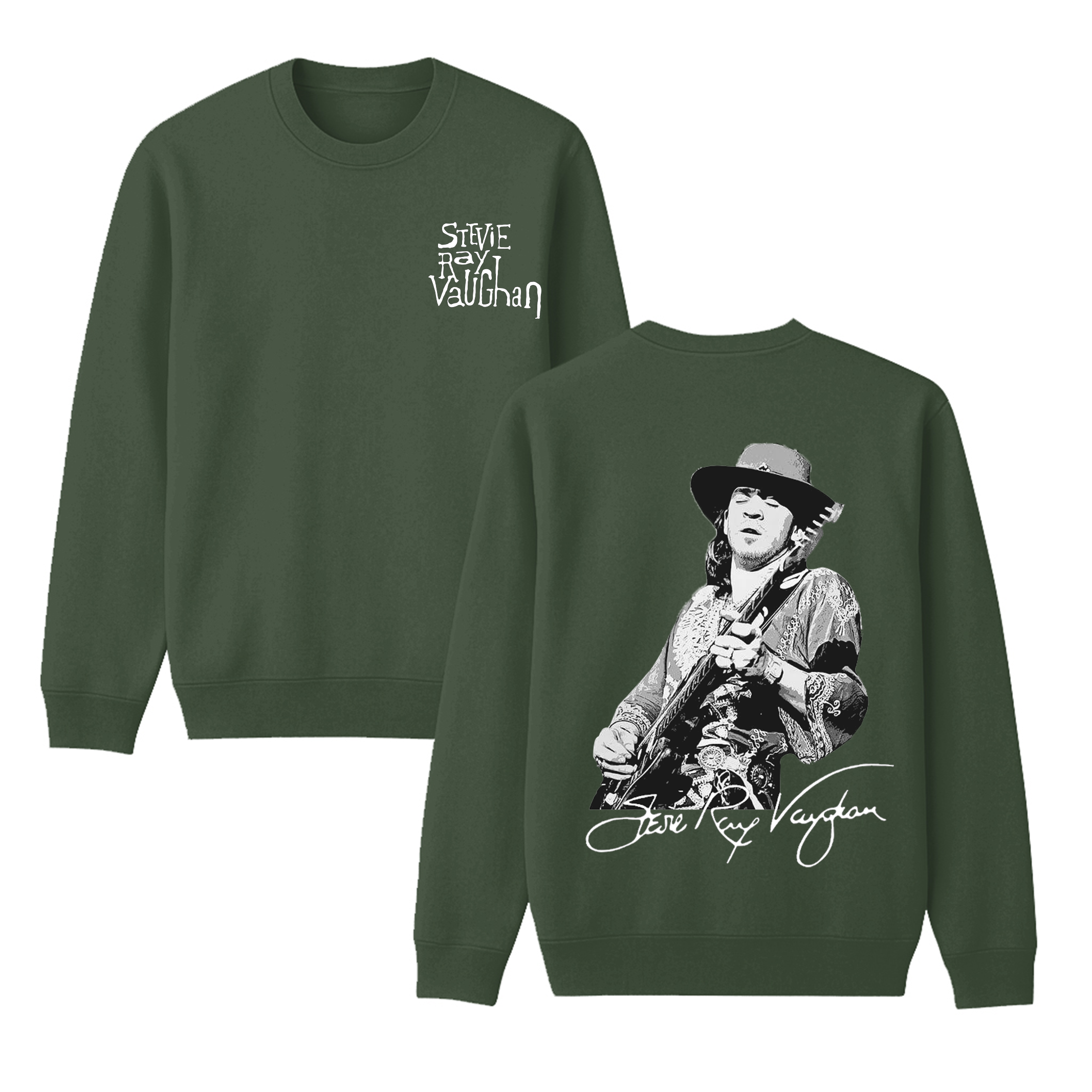 Stevie Ray Vaughan Unisex Cotton Creneck Sweatshirt