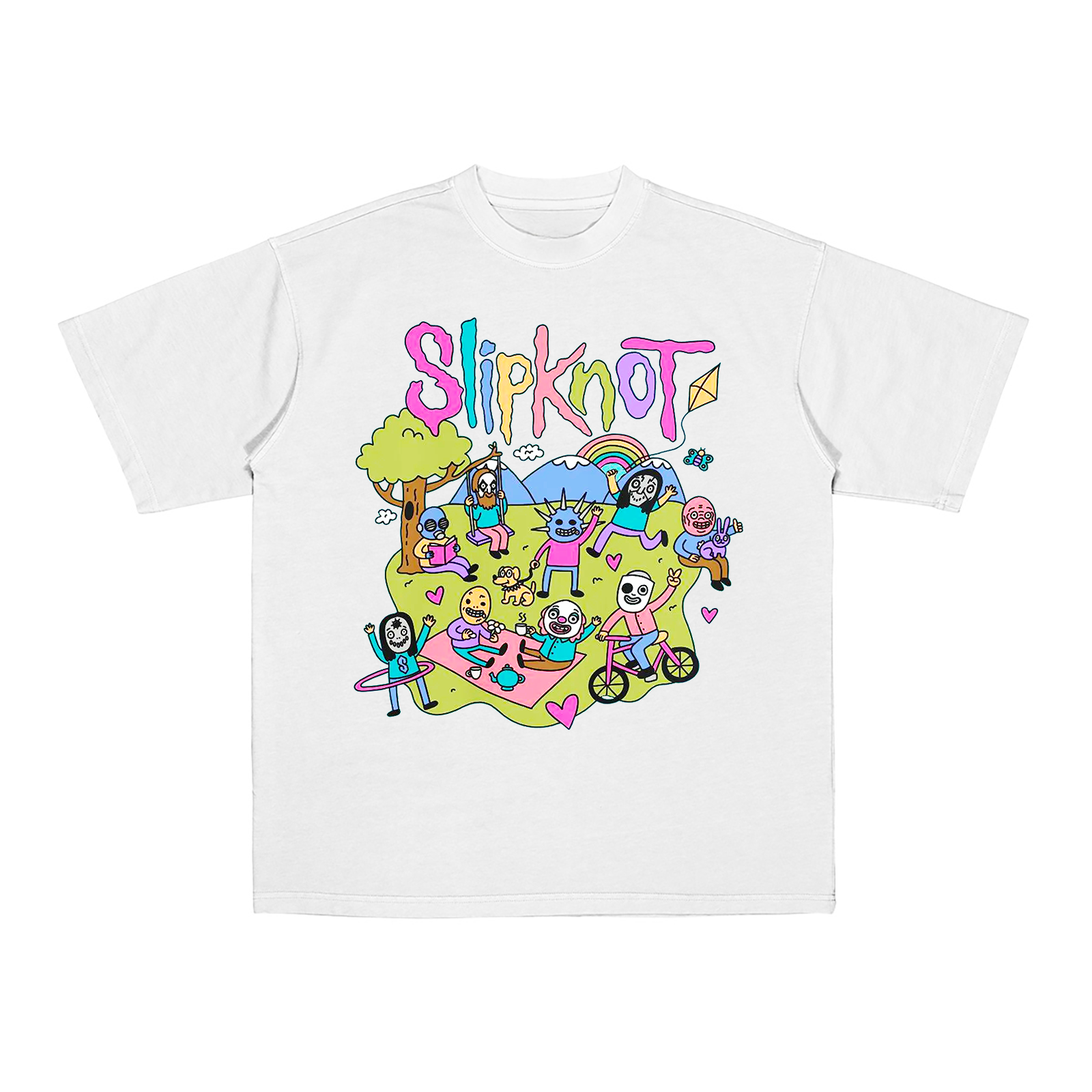 Slipknot Cute Cartoon  Cotton Unisex T-shirt