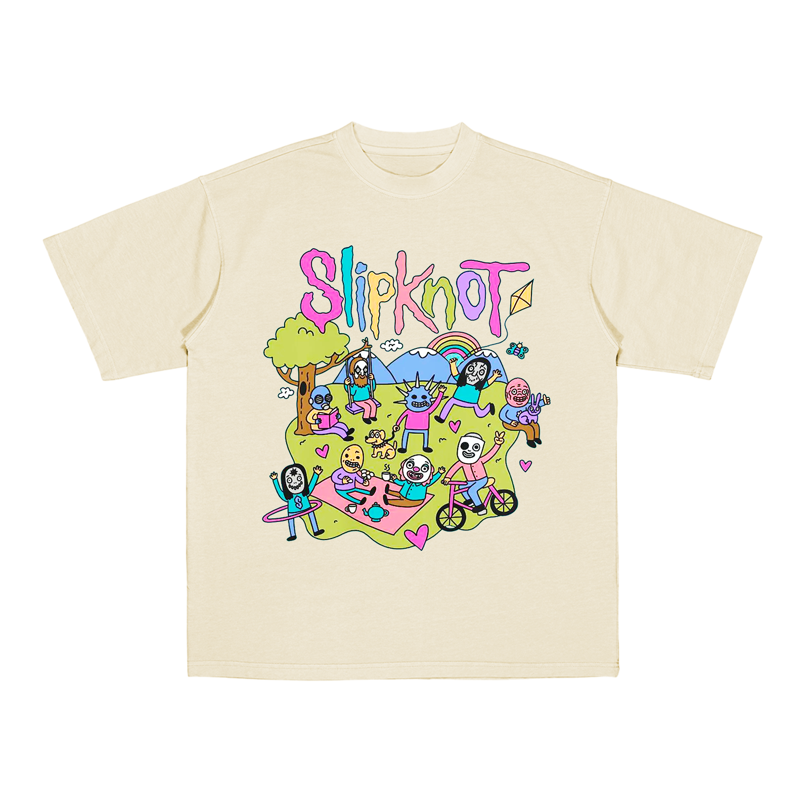 Slipknot Cute Cartoon  Cotton Unisex T-shirt