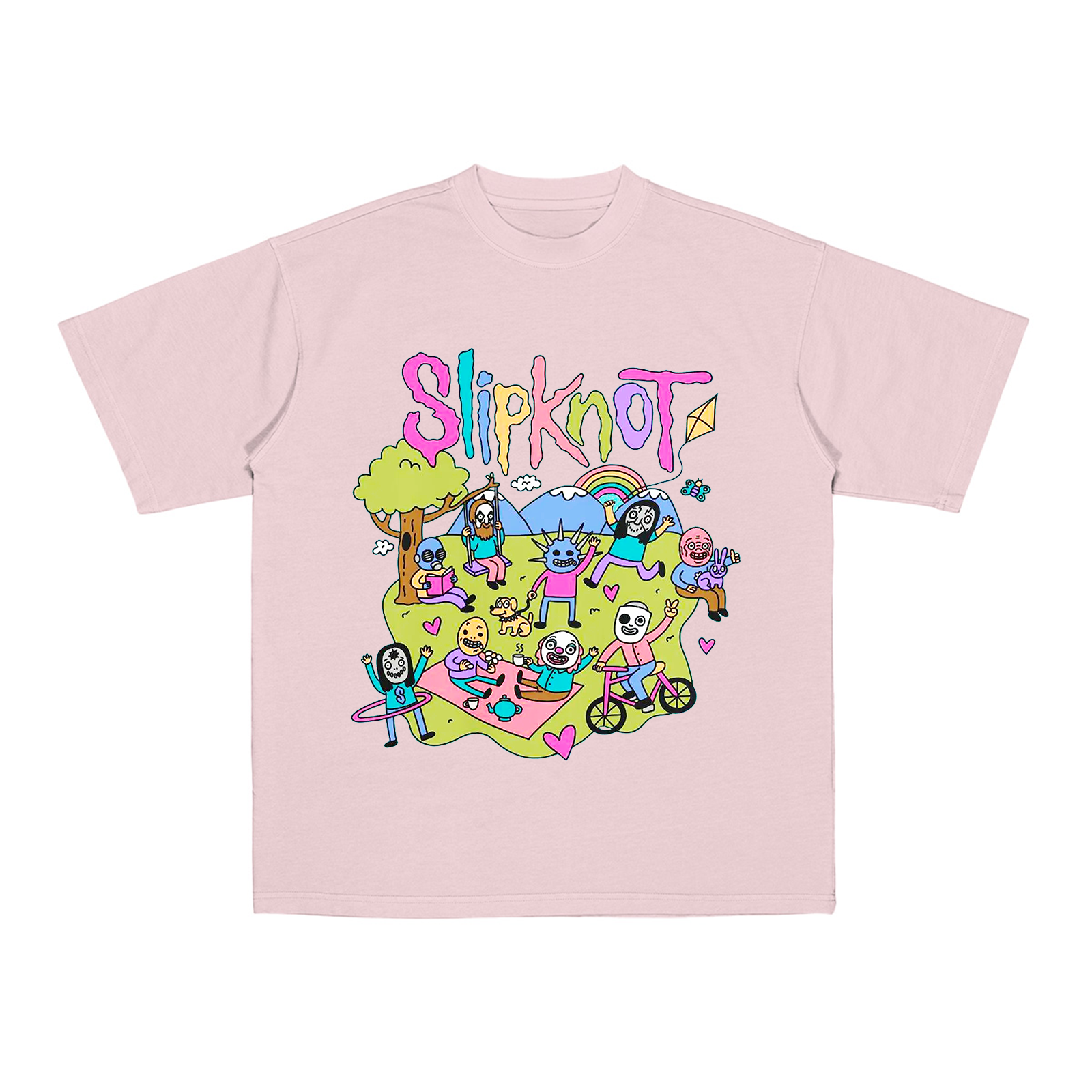 Slipknot Cute Cartoon  Cotton Unisex T-shirt