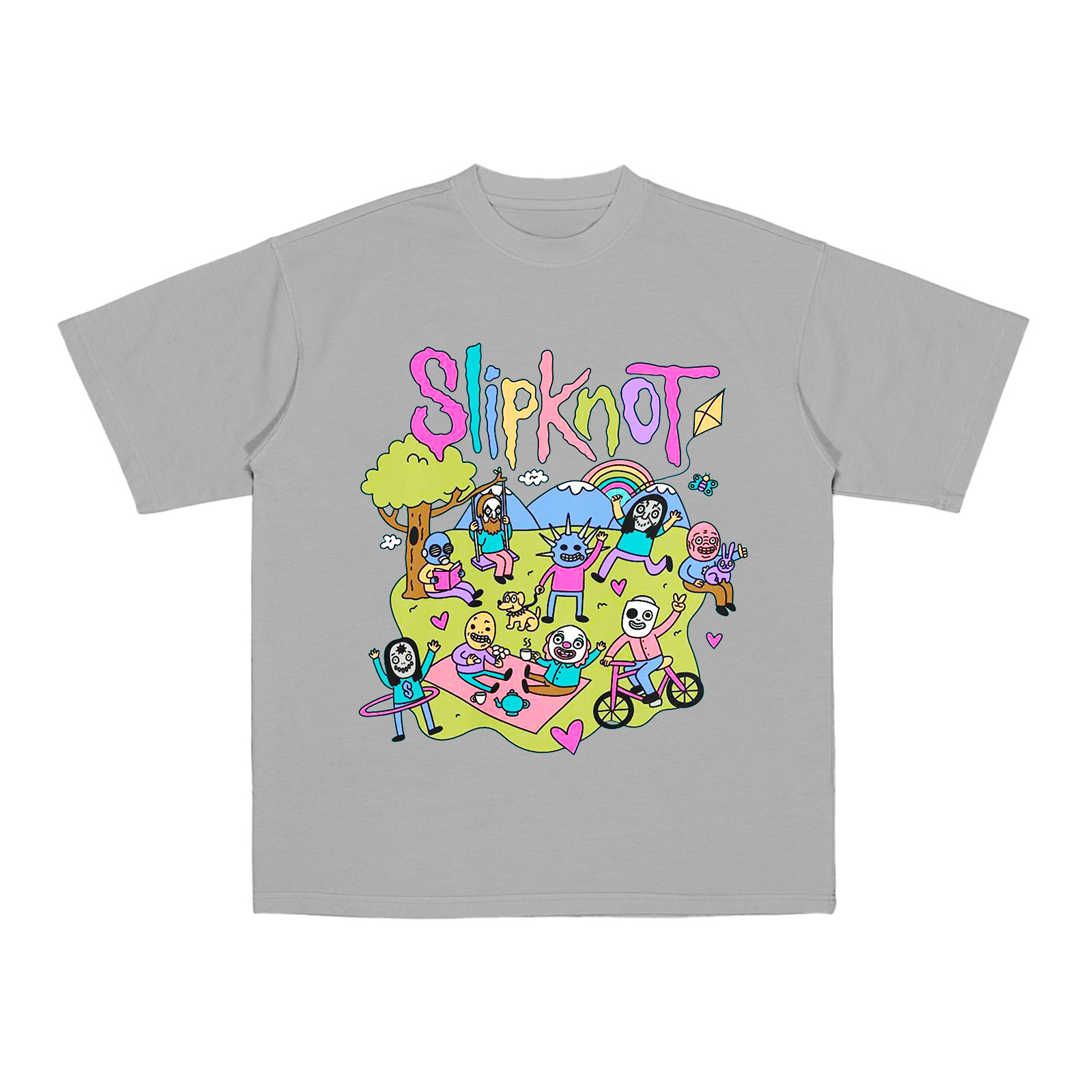 Slipknot Cute Cartoon  Cotton Unisex T-shirt