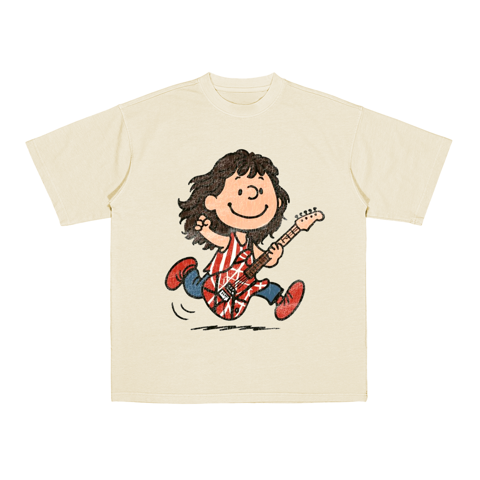 Eddie Van Halen Cute Cartoon  Cotton Unisex T-shirt