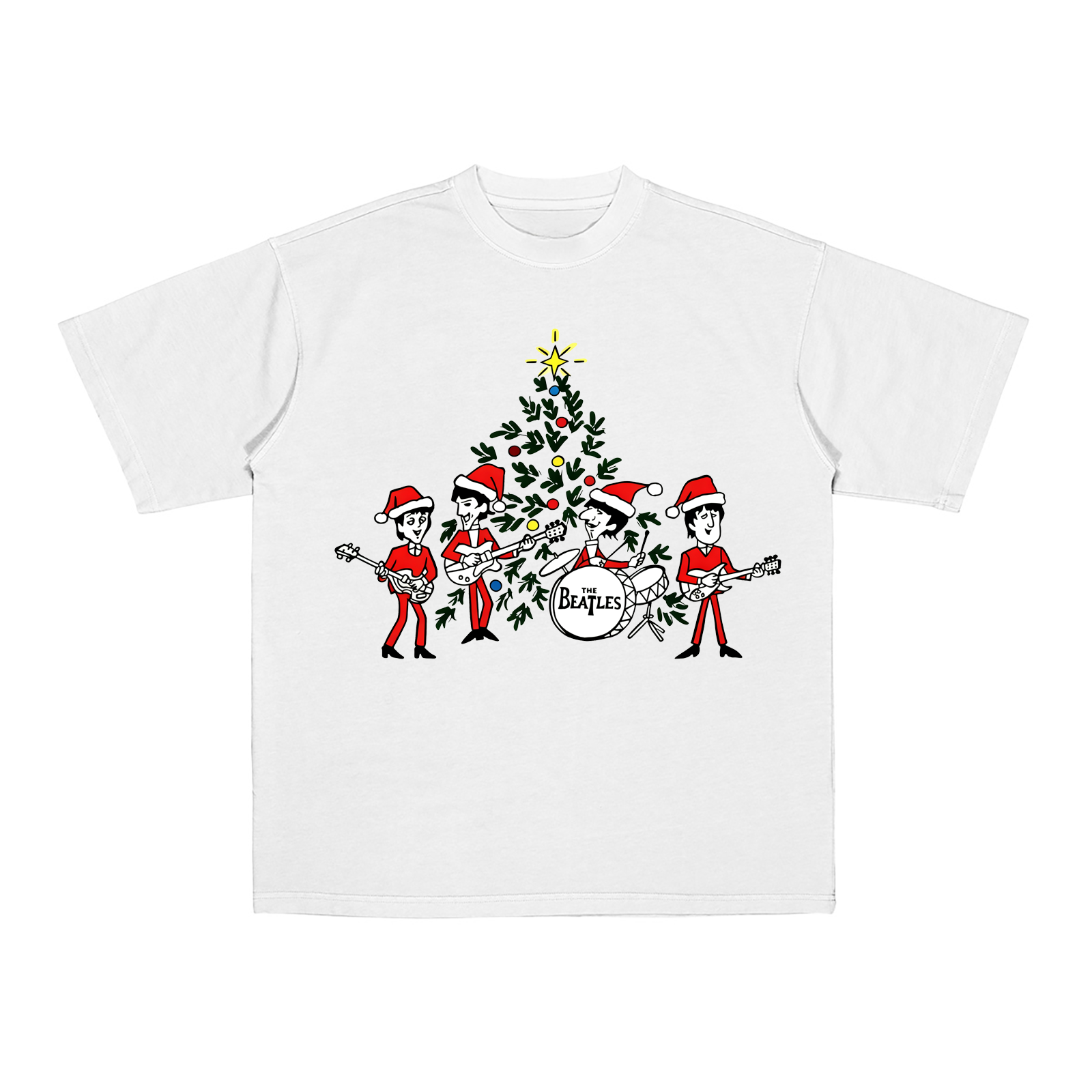 The Beatles Christmas Cotton Unisex T-shirt