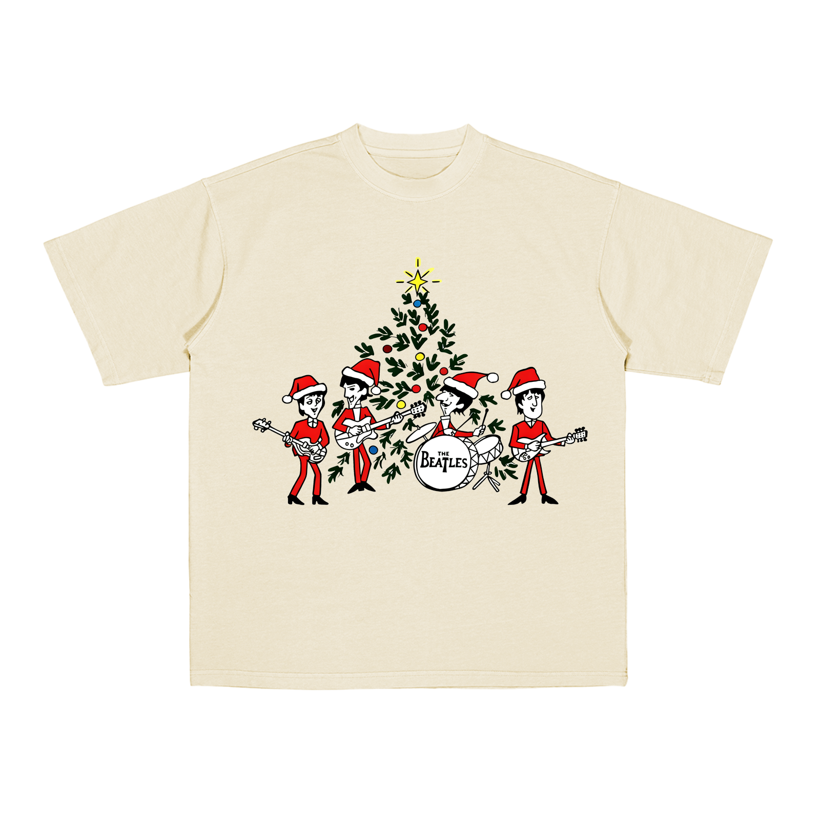 The Beatles Christmas Cotton Unisex T-shirt