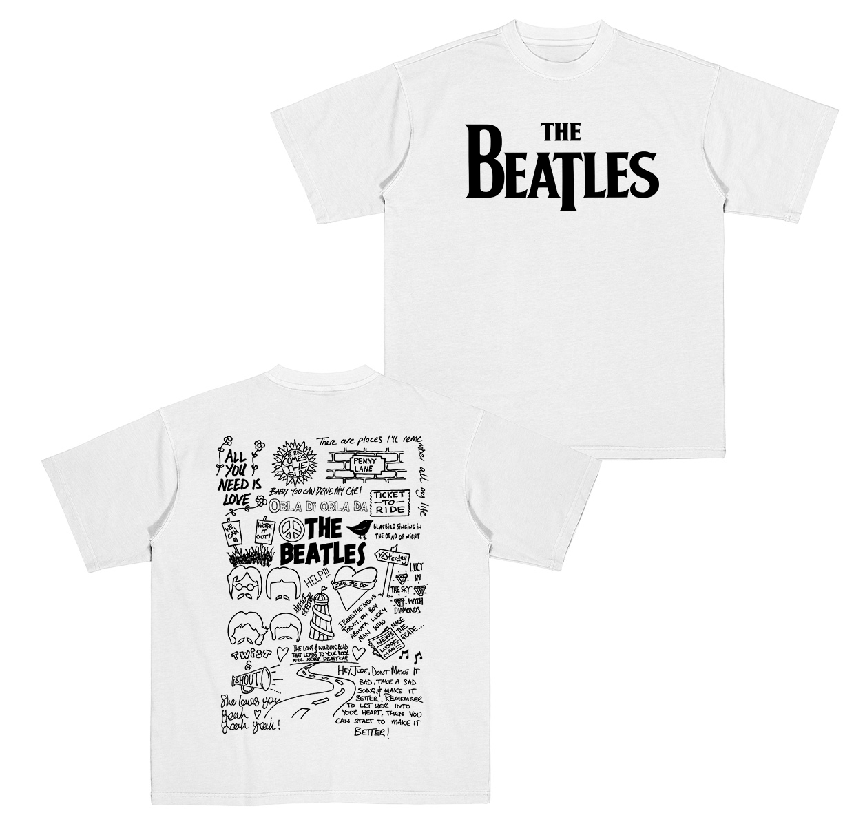 The Beatles Cotton Unisex T-shirt