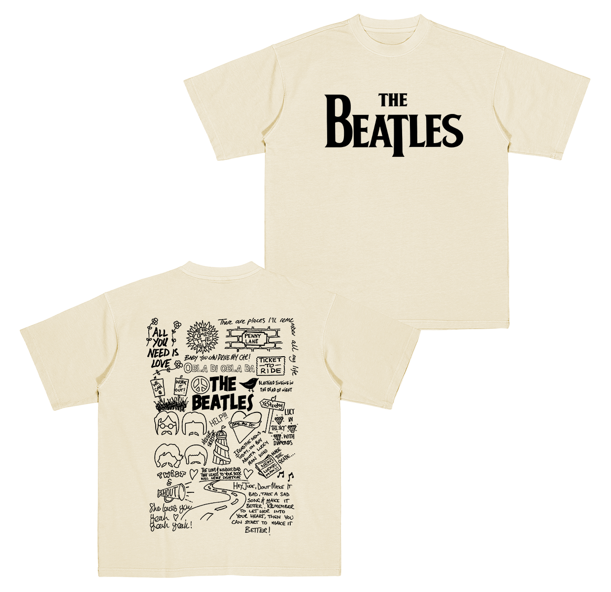 The Beatles Cotton Unisex T-shirt
