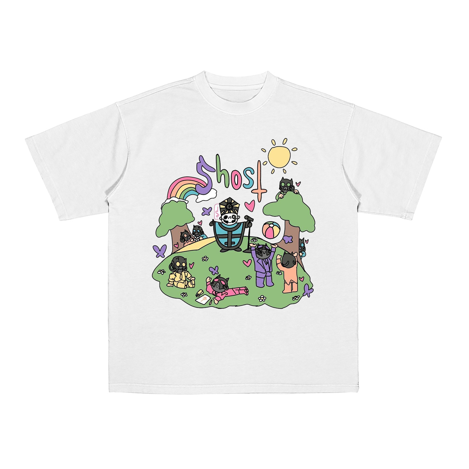 Funny Ghost Band  Fans Cotton Unisex T-shirt