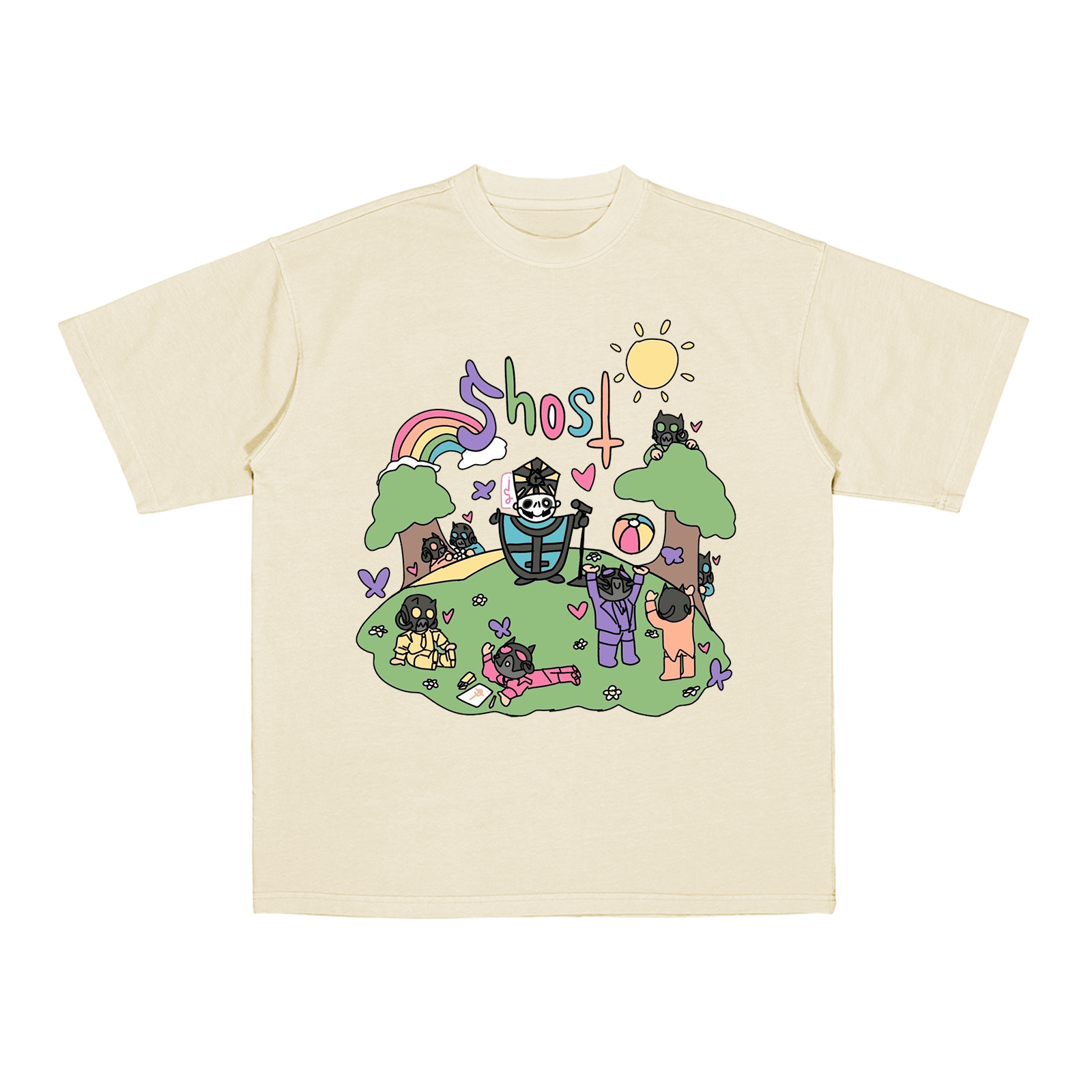 Funny Ghost Band  Fans Cotton Unisex T-shirt