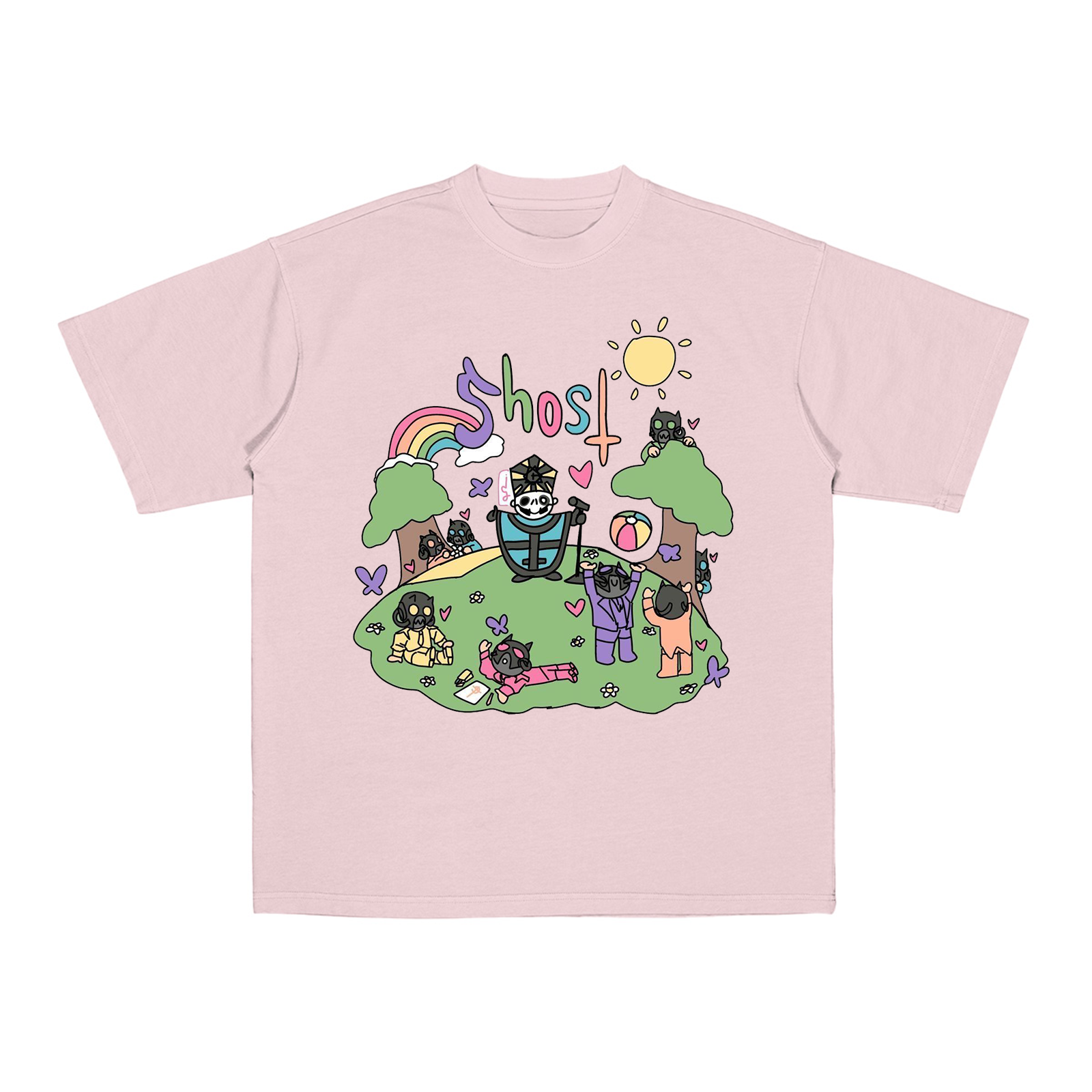 Funny Ghost Band  Fans Cotton Unisex T-shirt