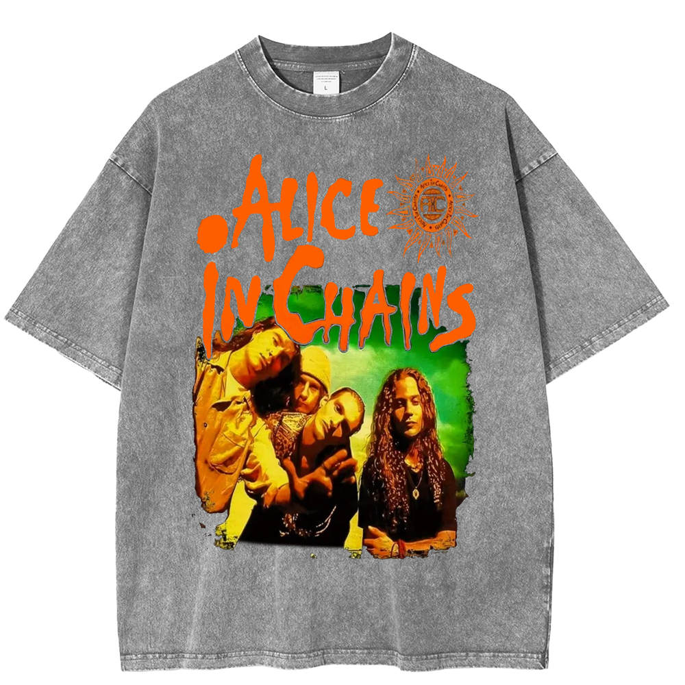 Alice in Chains do beavis and butthead Unisex Washed T-Shirt