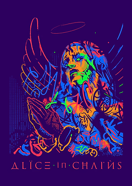 Alice in Chains Angel Unisex Washed T-Shirt