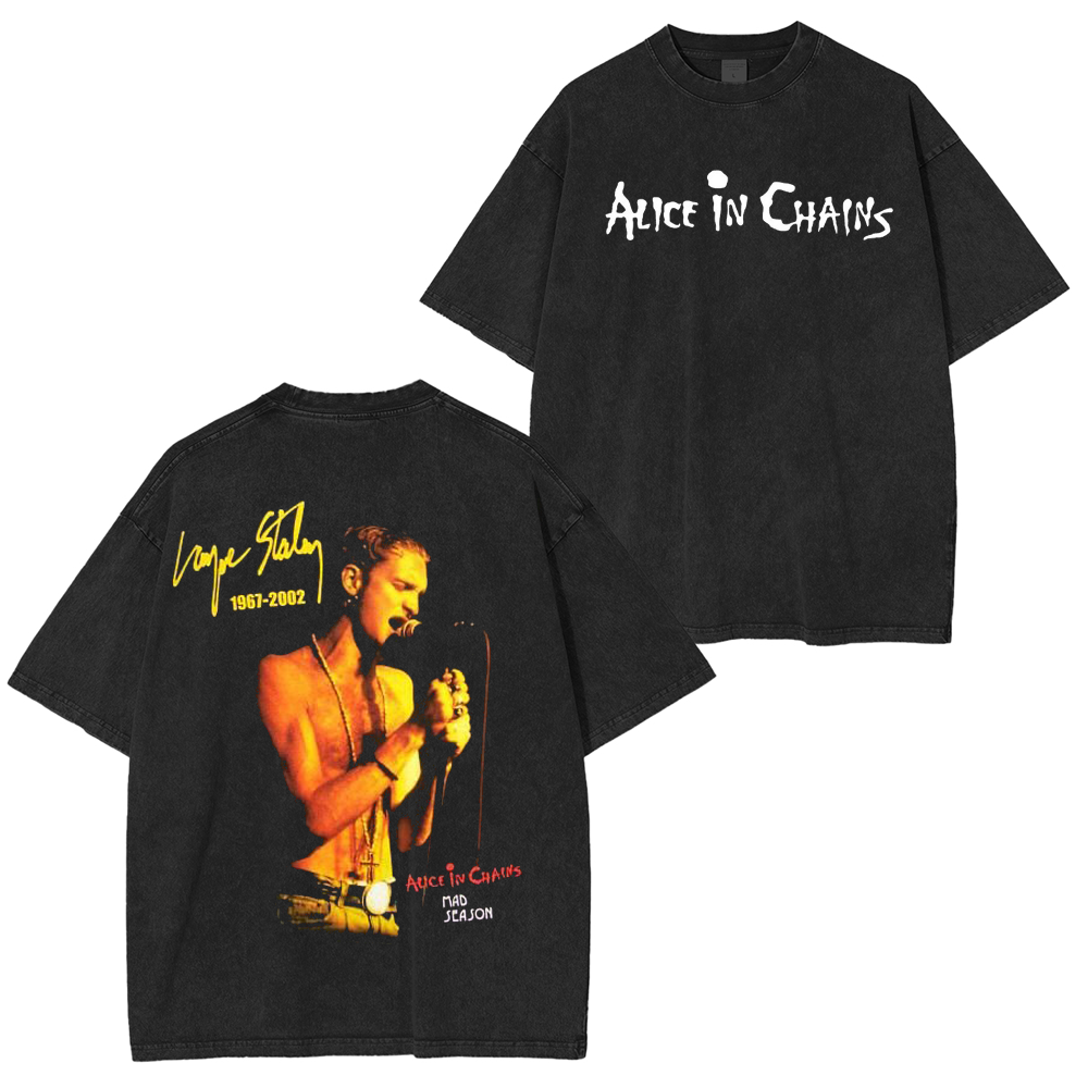 Layne Staley alice in chains Unisex Washed T-Shirt