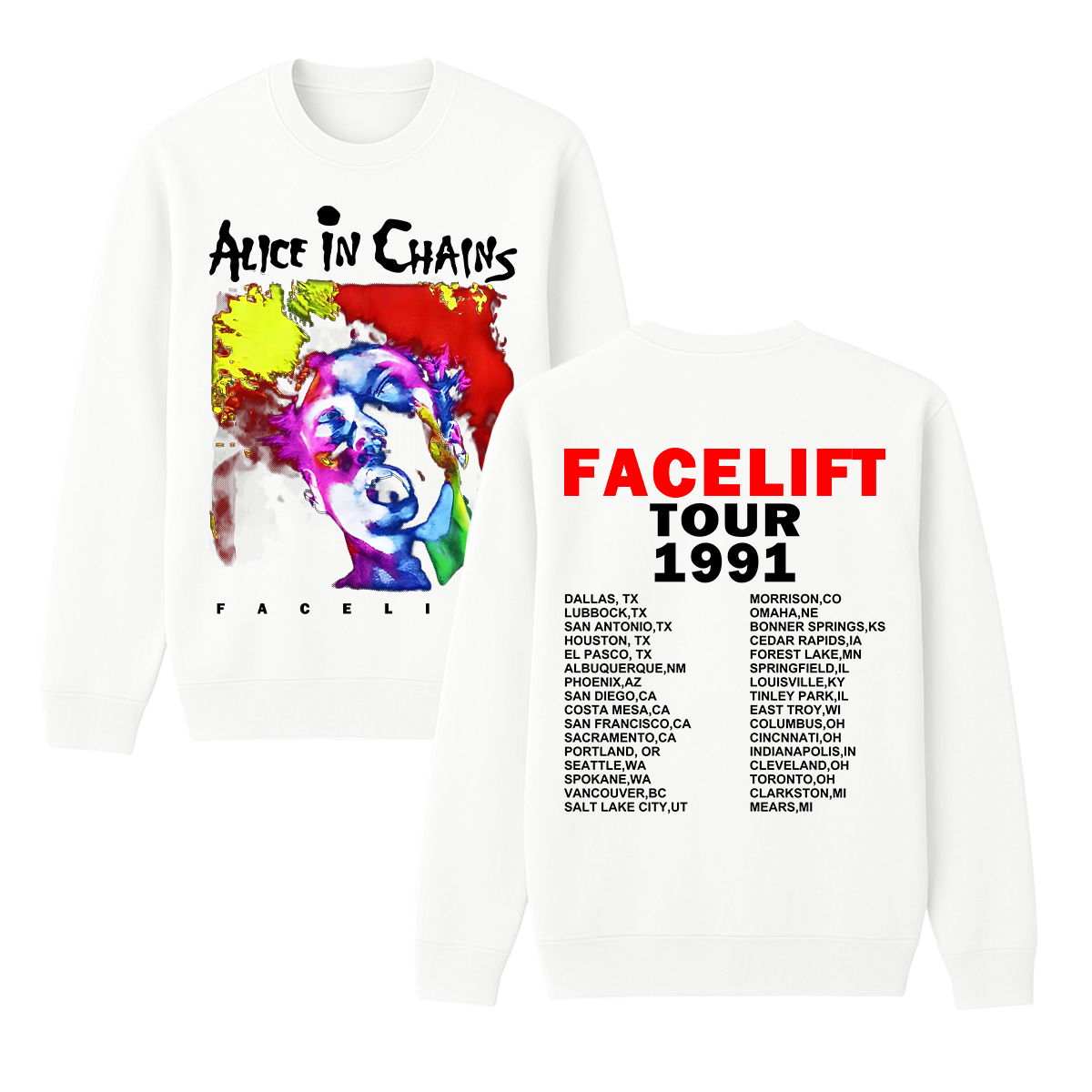 ALICE IN CHAINS Facelift Cotton Unisex Crewneck Sweatshirt