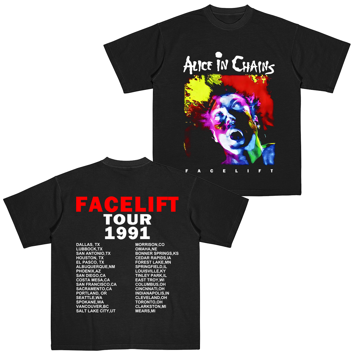 ALICE IN CHAINS Facelift Cotton Unisex T-shirt